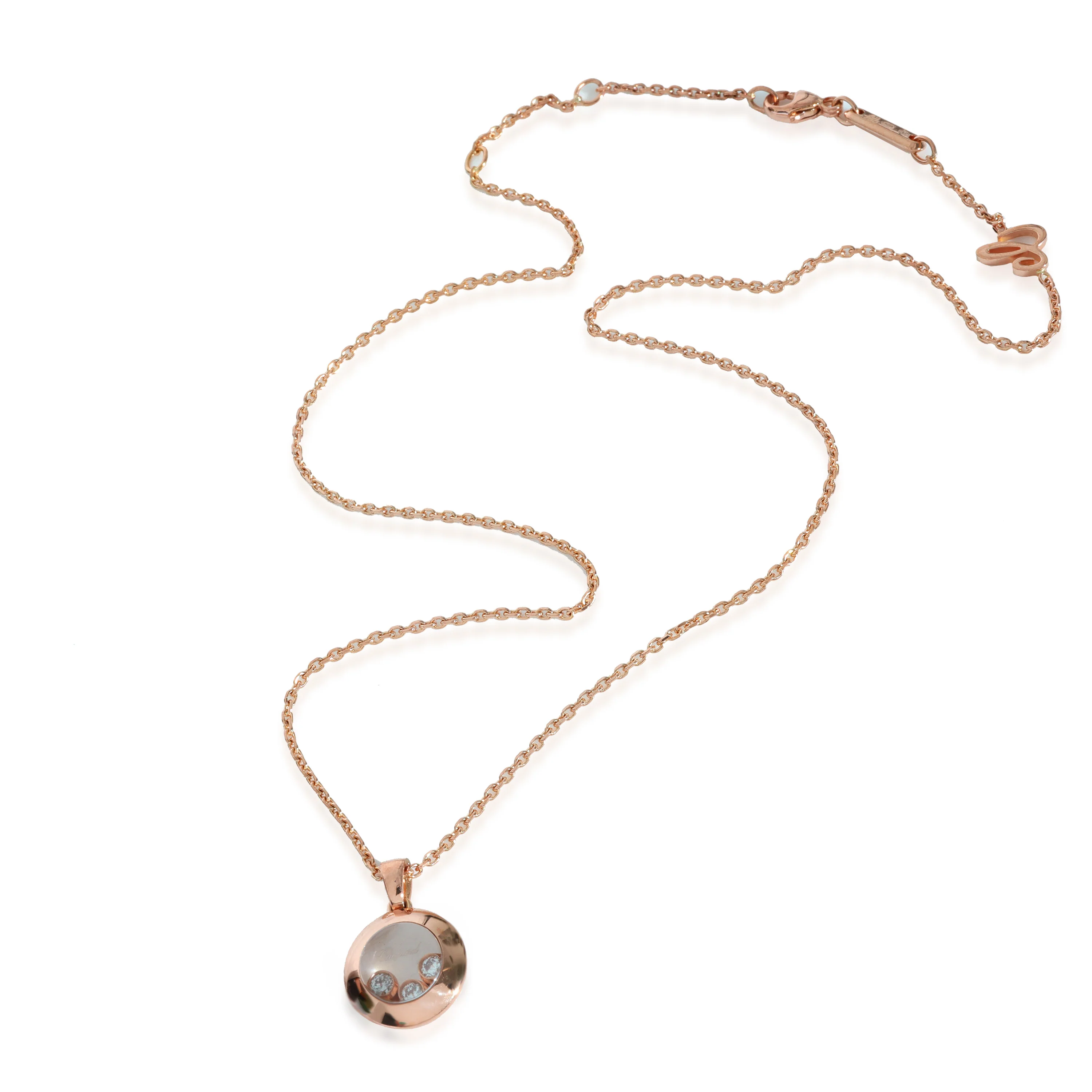 Chopard Happy Diamonds Icons  Necklace in 18K Rose Gold 0.15 CTW - Image 2