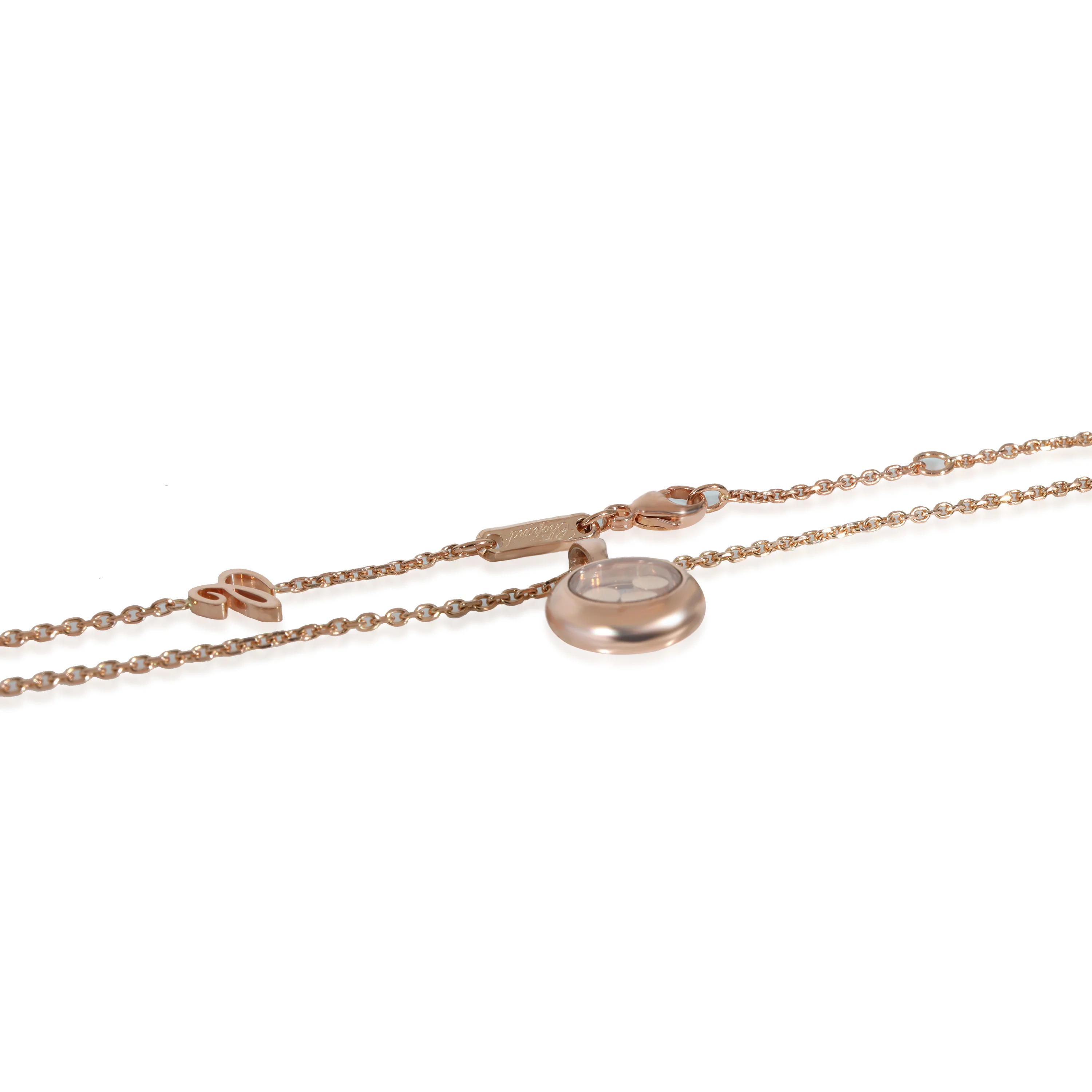 Chopard Happy Diamonds Icons  Necklace in 18K Rose Gold 0.15 CTW - Image 3