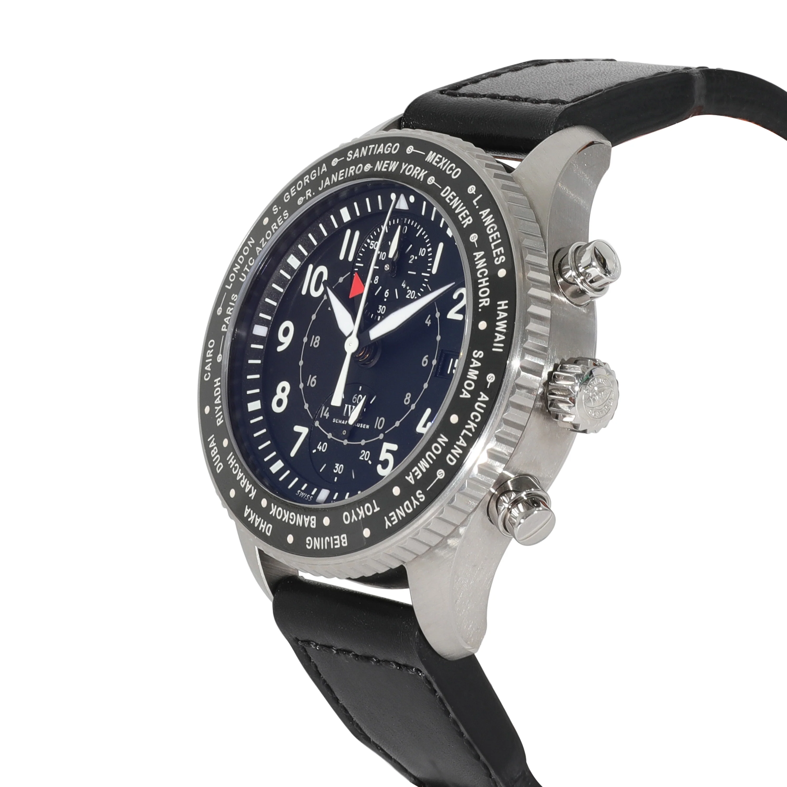 IWC Pilot Timezoner Chrono IW3950-01 Mens Watch in Stainless Steel - Image 3