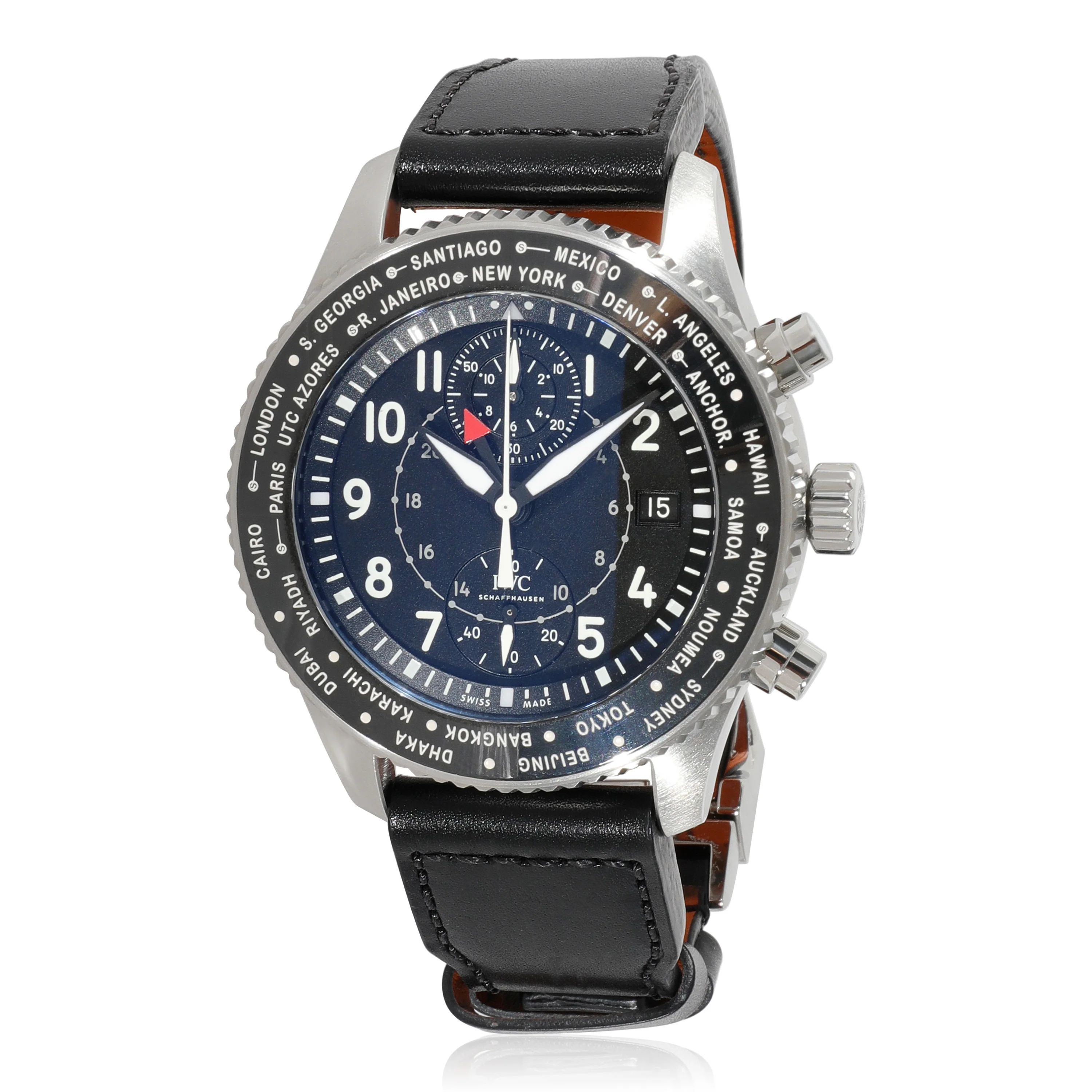 IWC Pilot Timezoner Chrono IW3950-01 Mens Watch in Stainless Steel - Image 5