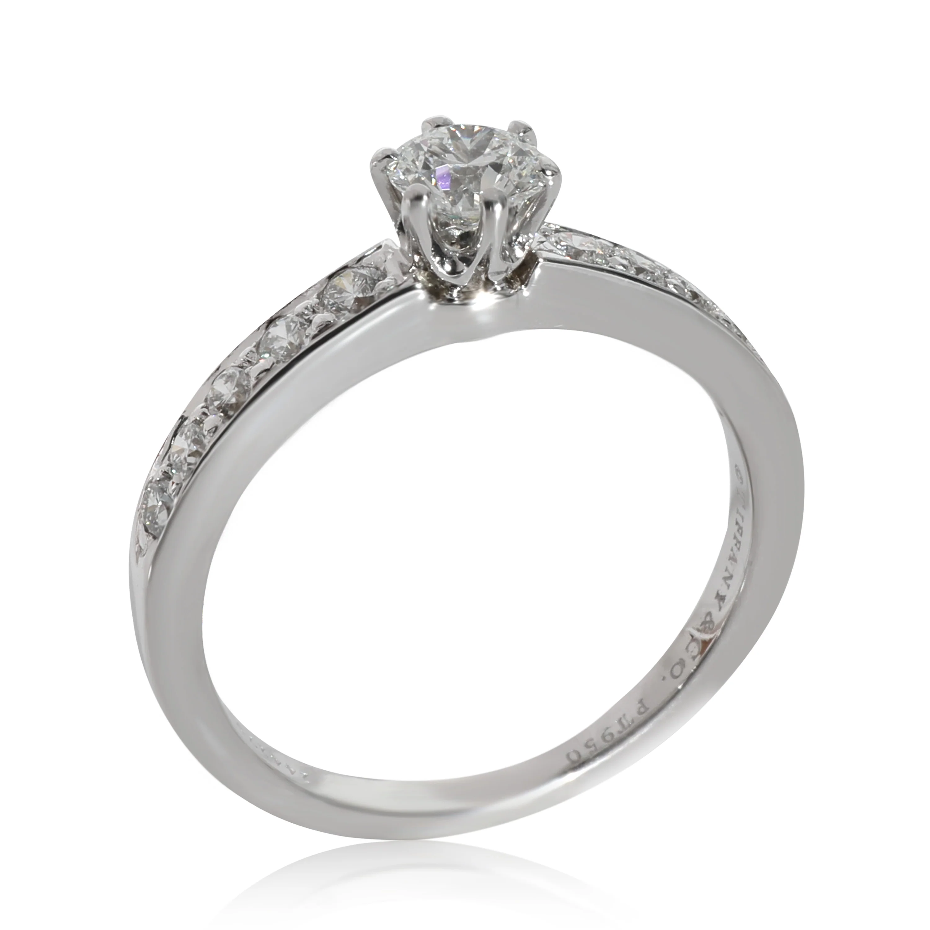 Tiffany & Co. Legacy Diamond Engagement Ring in Platinum F VVS1 0.58 CT - Image 6
