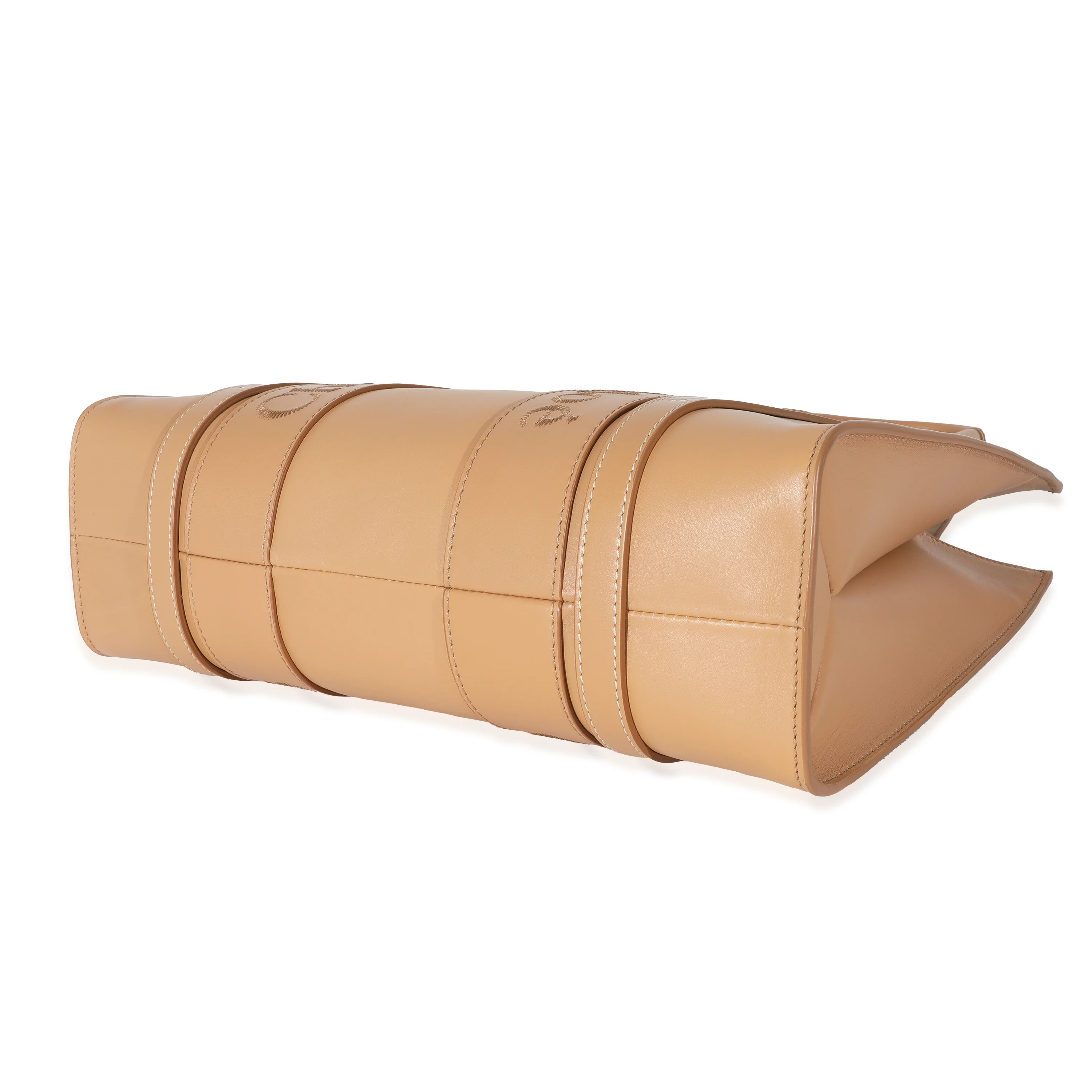 Chloe Tan Calfskin Medium Woody Tote - Image 6