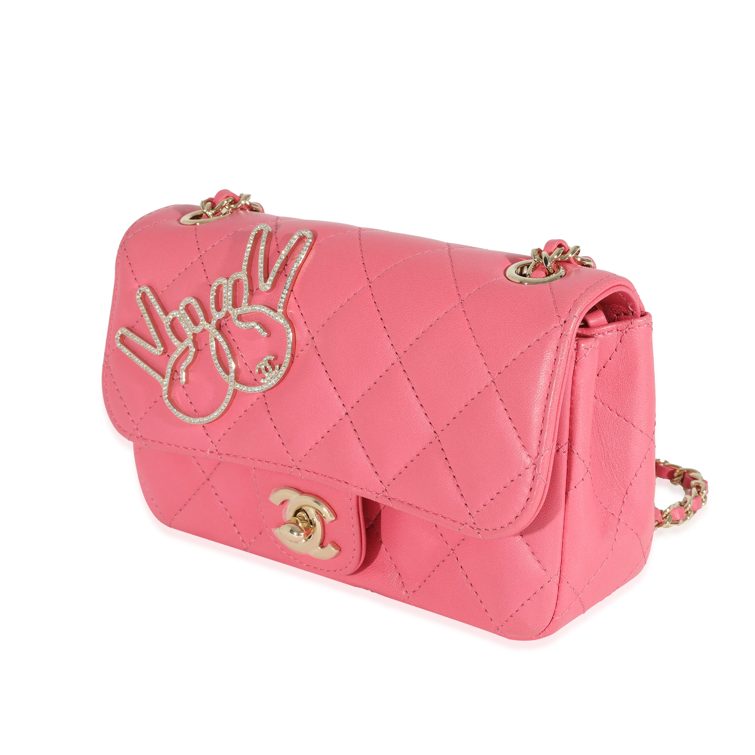 Chanel Pink Lambskin Emoticon Extra Mini Flap - Image 2