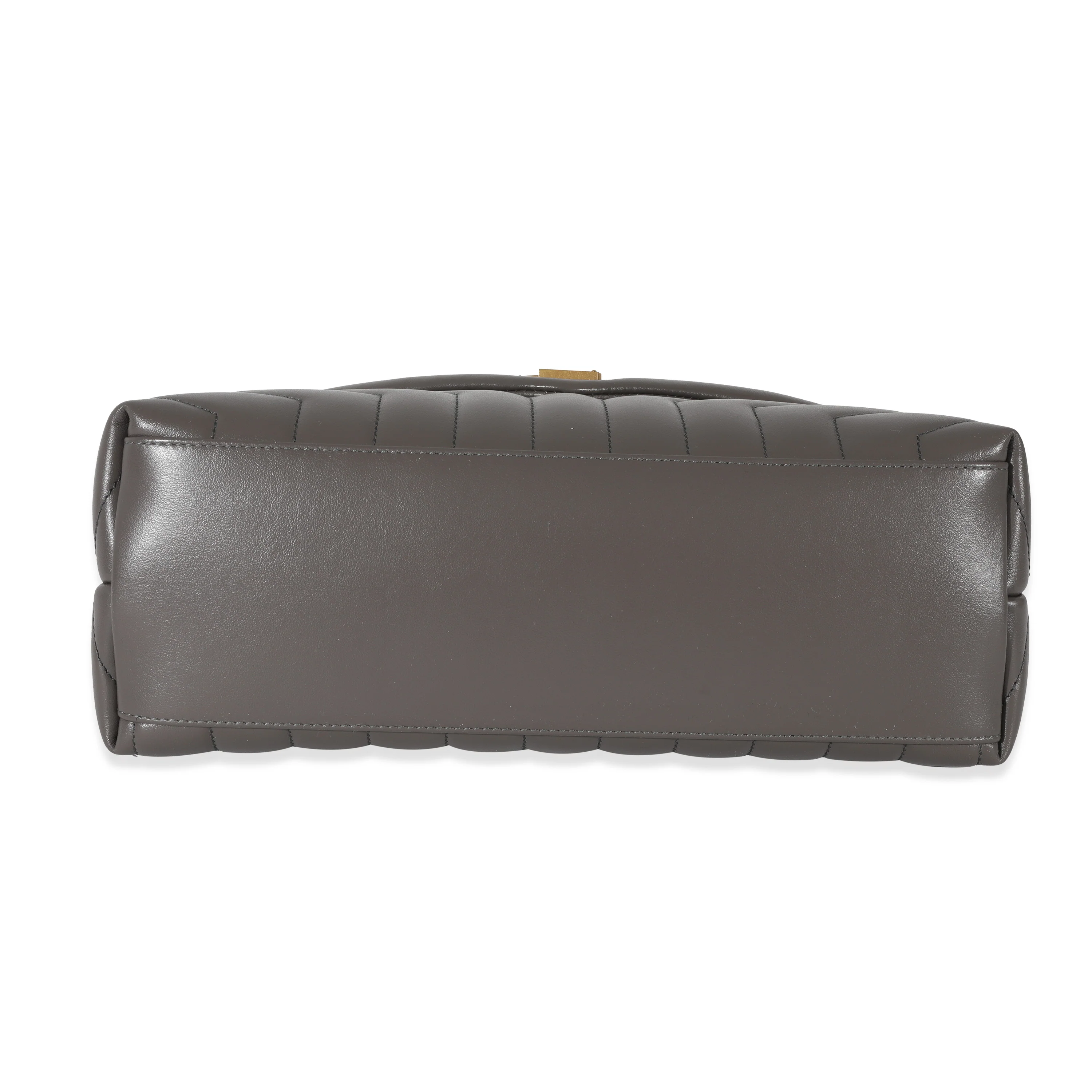 Saint Laurent Grey Smooth Leather Medium Loulou - Image 5
