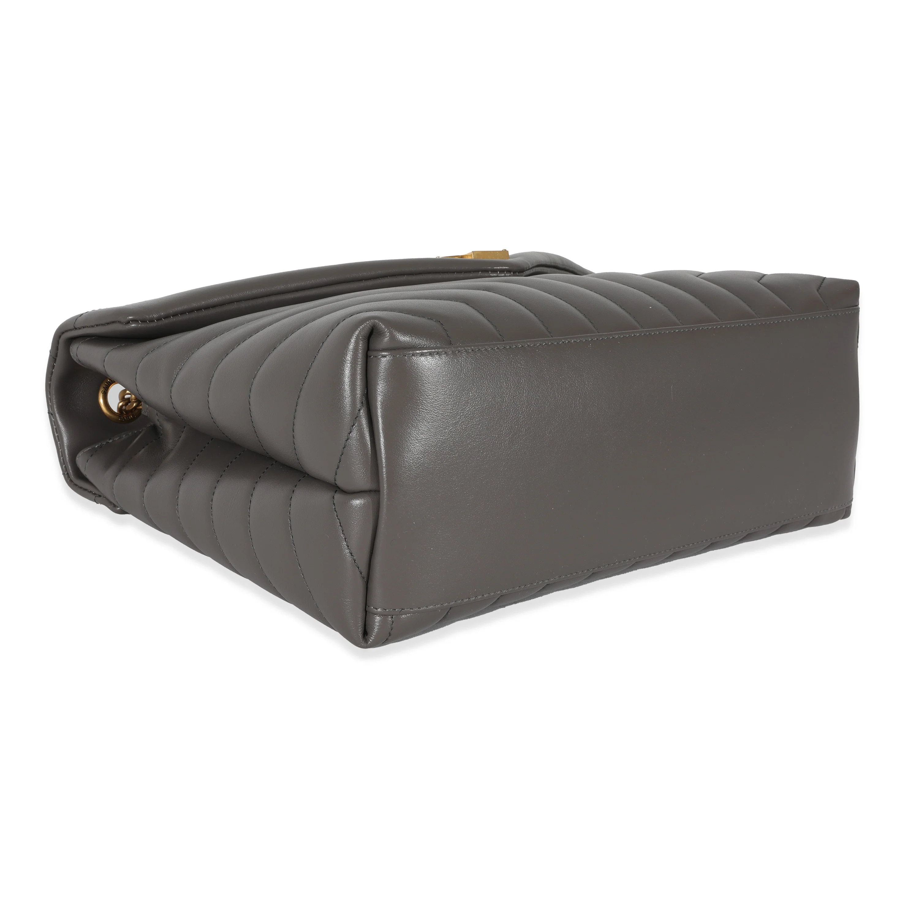 Saint Laurent Grey Smooth Leather Medium Loulou - Image 6