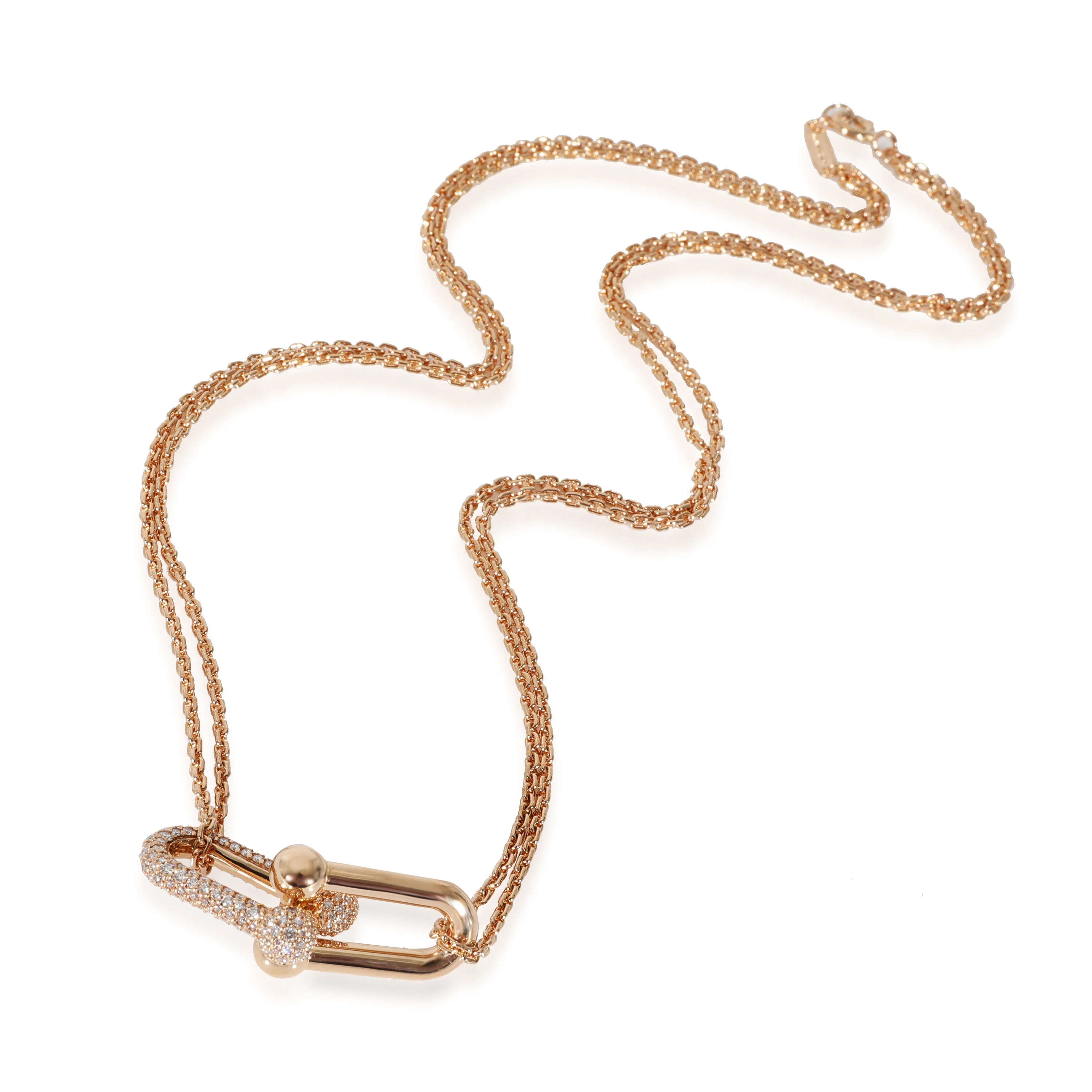 Tiffany & Co. HardWear Diamond Necklace in 18k Rose Gold 0.74 CTW - Image 2