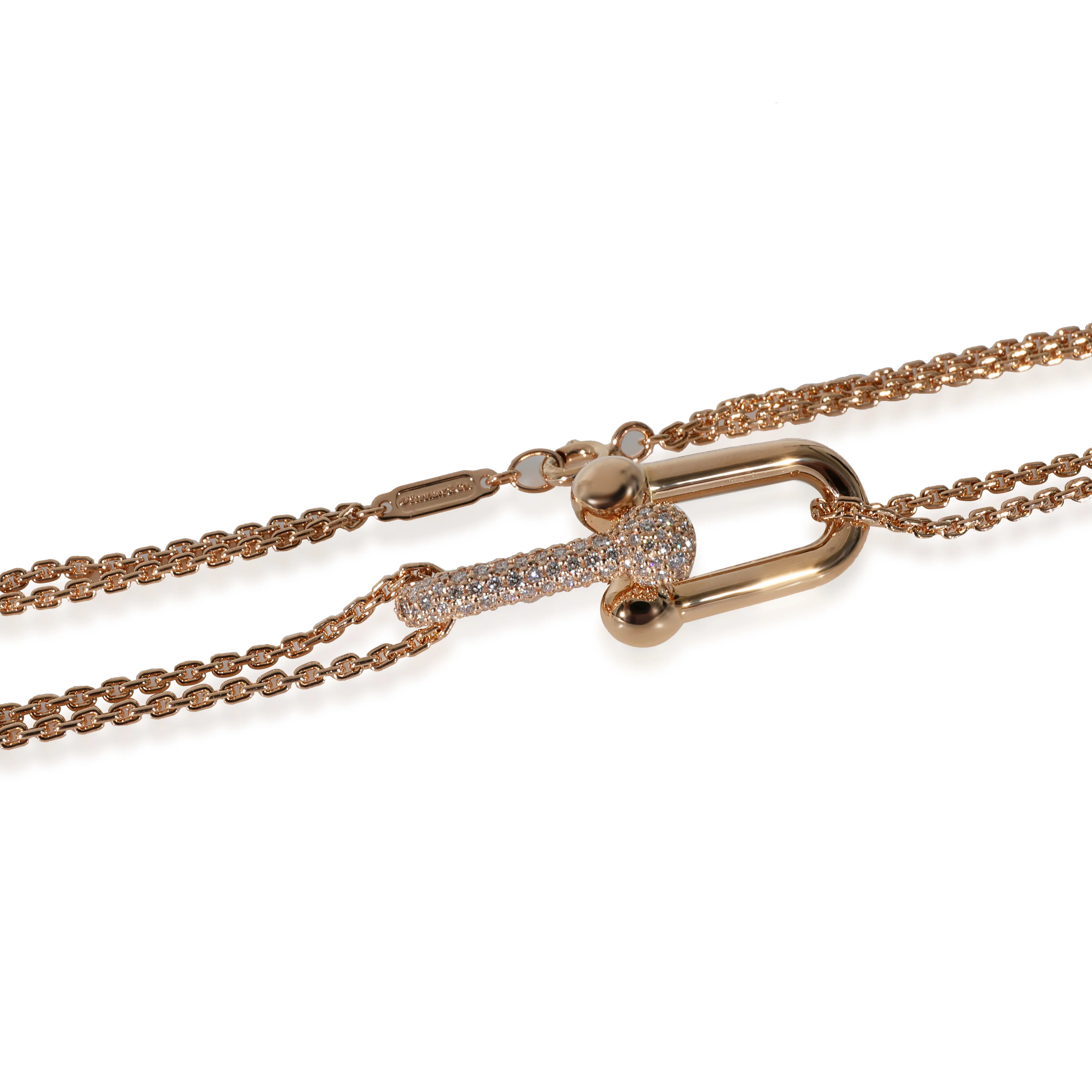 Tiffany & Co. HardWear Diamond Necklace in 18k Rose Gold 0.74 CTW - Image 4