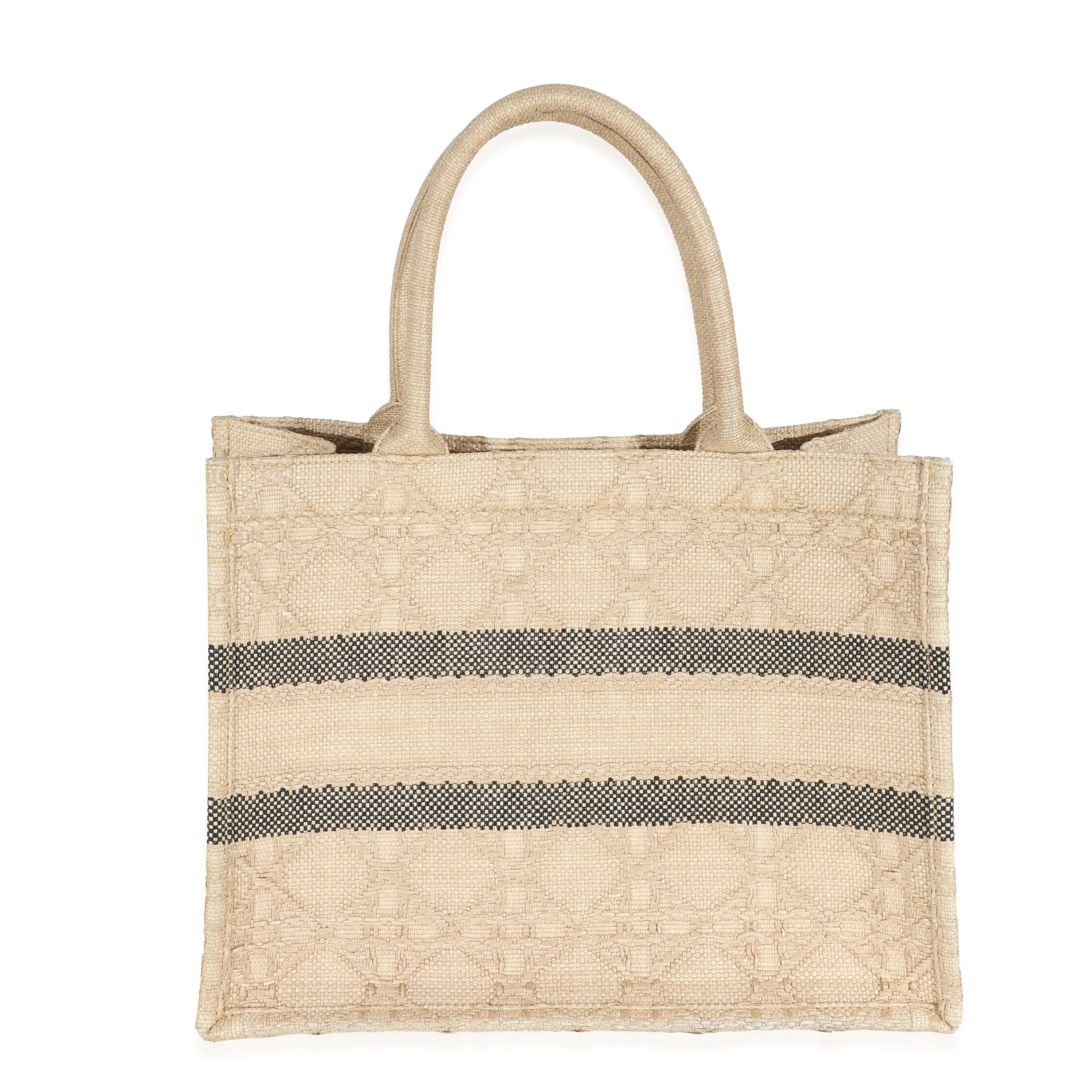 Natural Cannage Raffia Medium Book Tote - Image 3