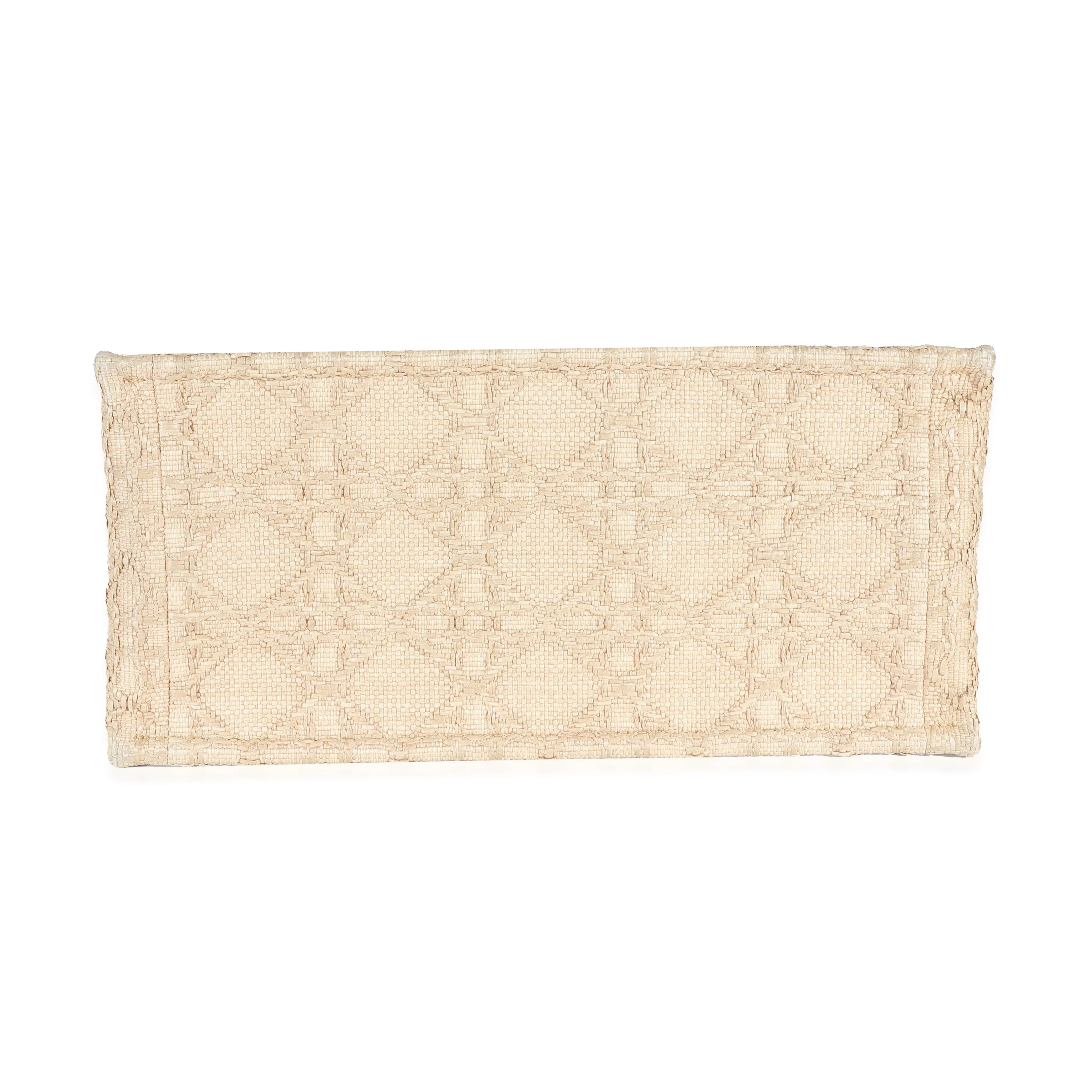 Natural Cannage Raffia Medium Book Tote - Image 4