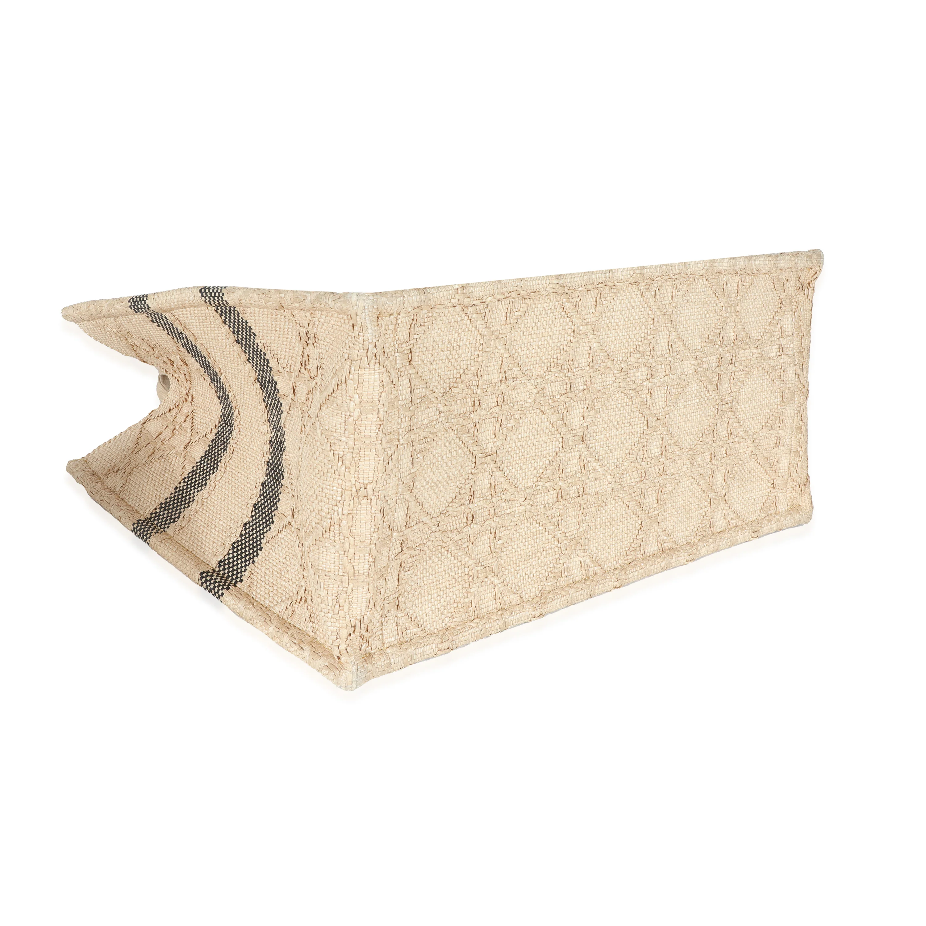Natural Cannage Raffia Medium Book Tote - Image 5