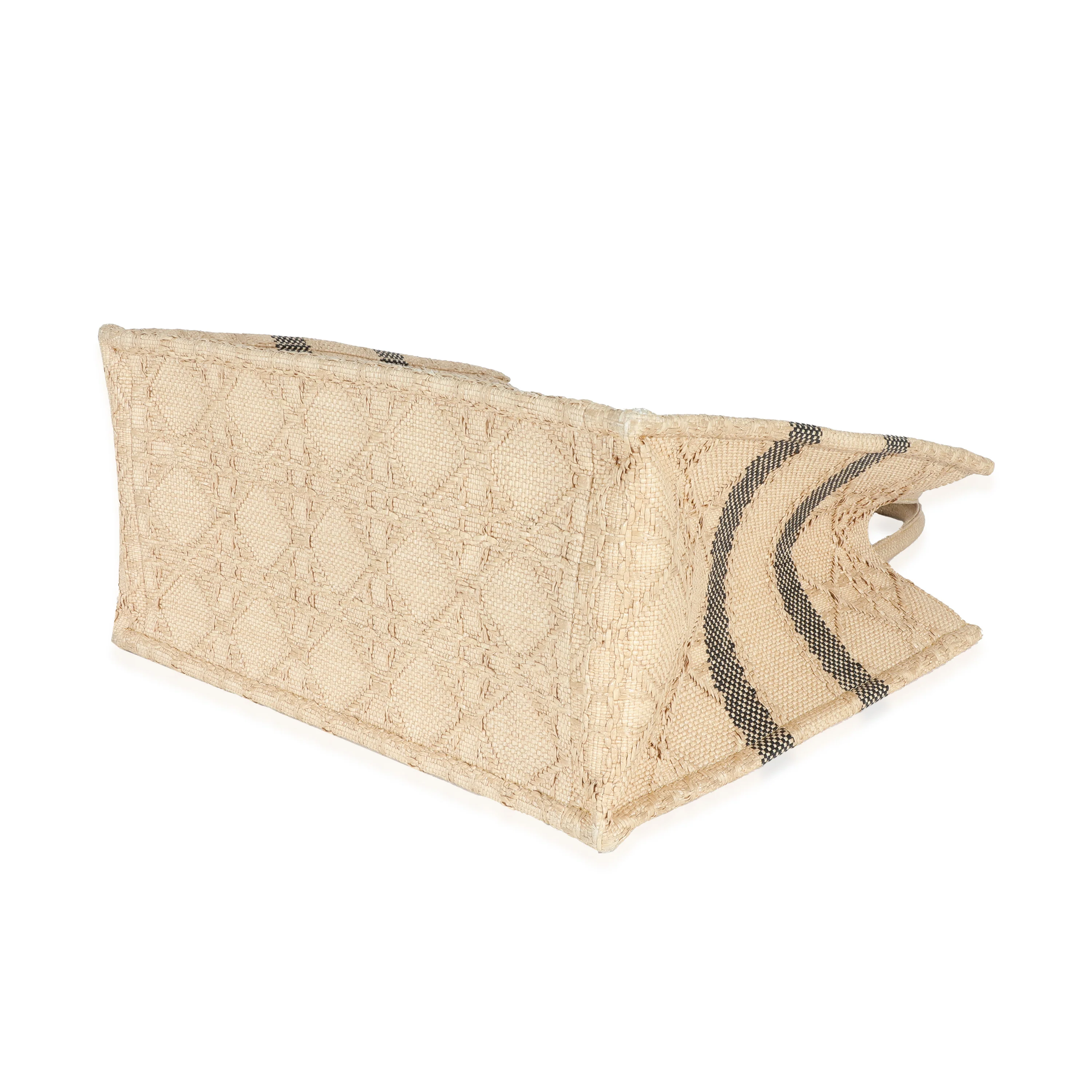 Natural Cannage Raffia Medium Book Tote - Image 6