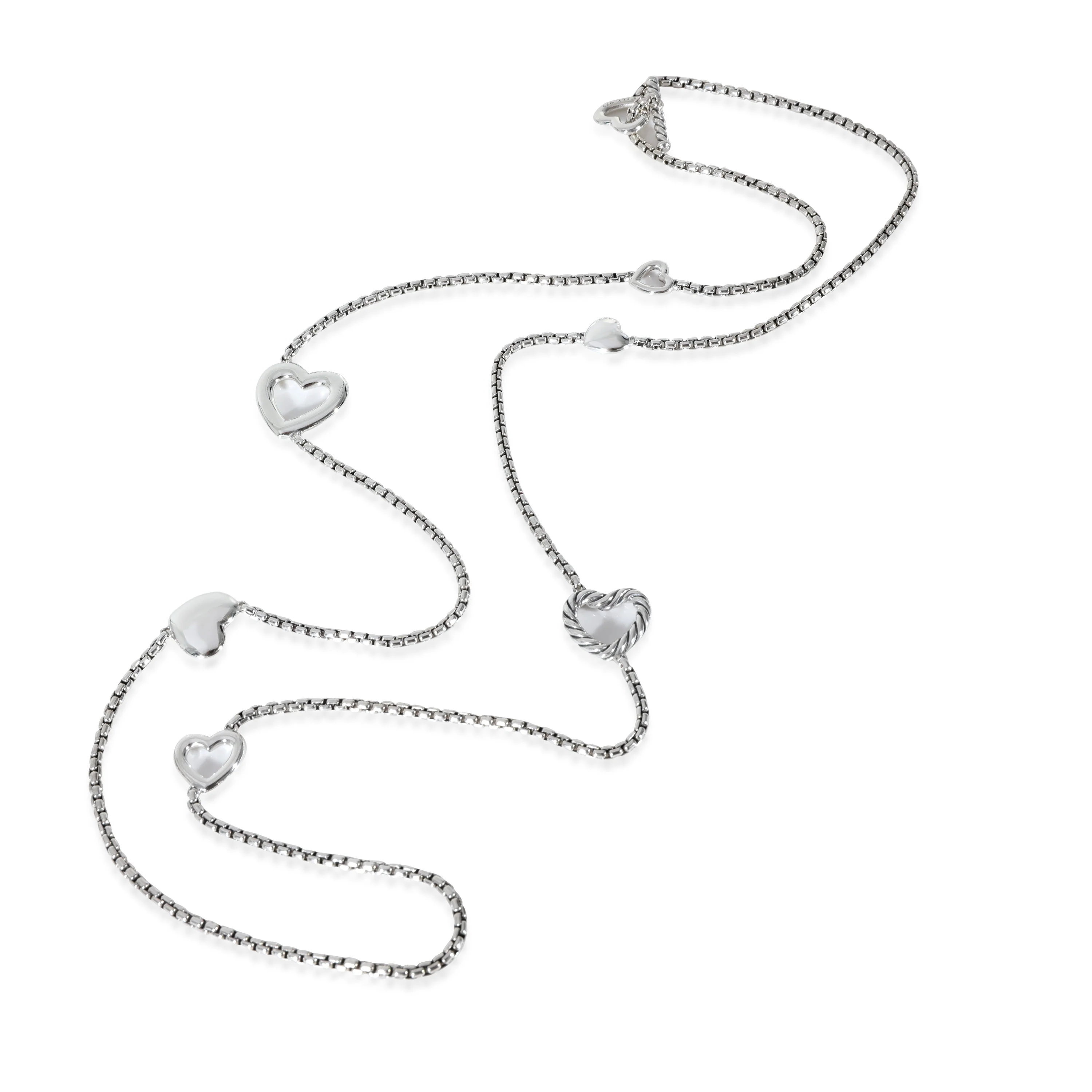 David Yurman Heart Lariat Necklace in  Sterling Silver - Image 2
