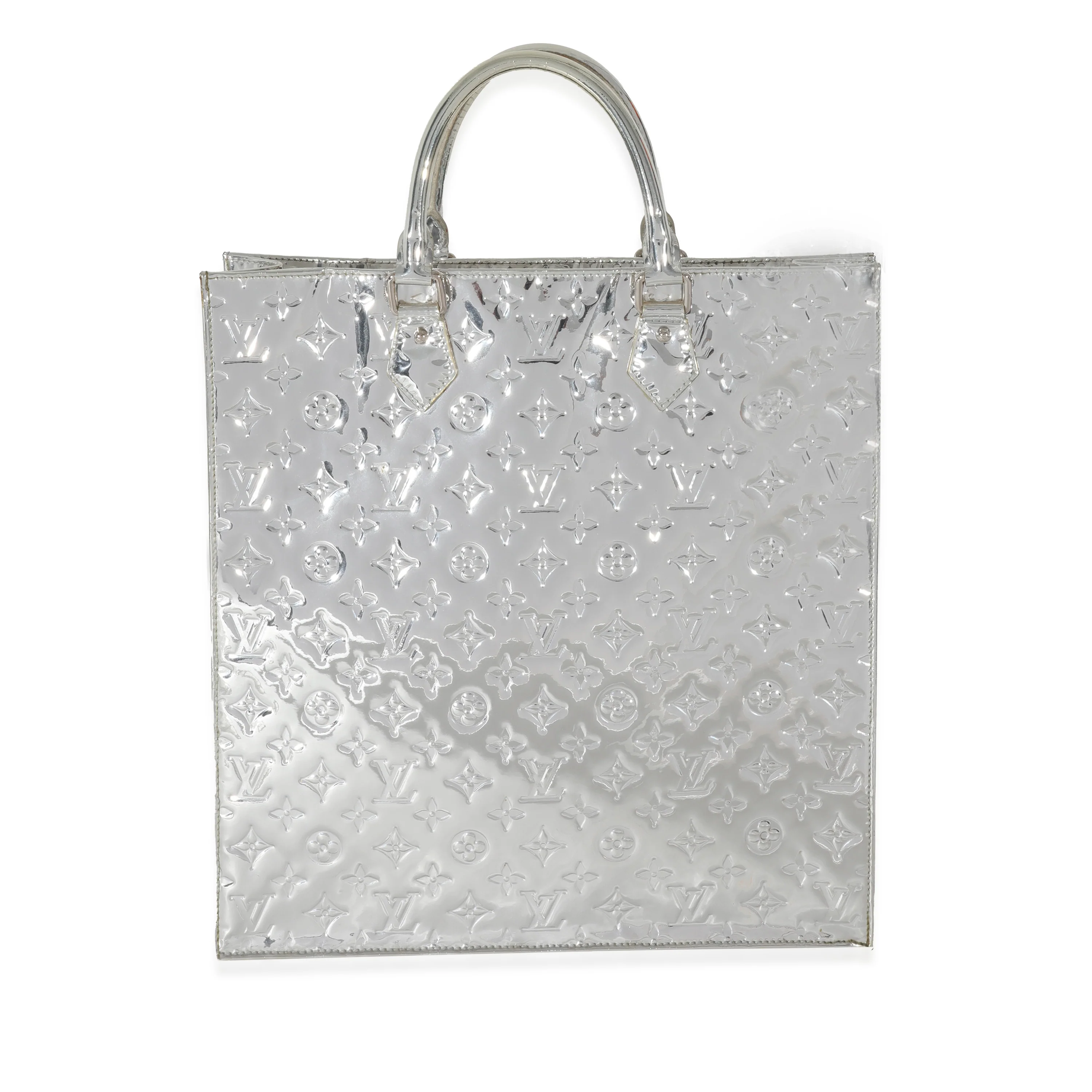 Louis Vuitton Silver PVC Monogram Miroir Sac Plat - Image 5