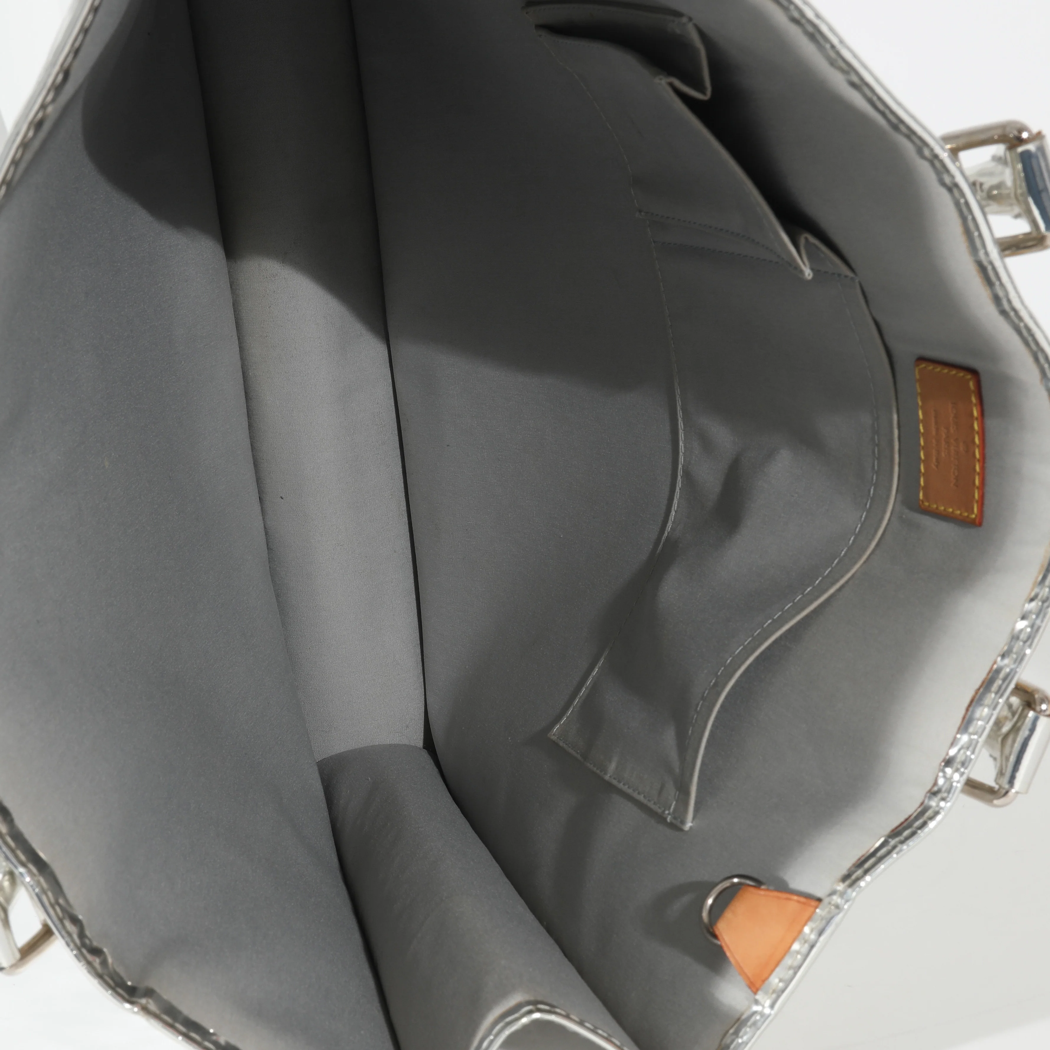 Louis Vuitton Silver PVC Monogram Miroir Sac Plat - Image 8