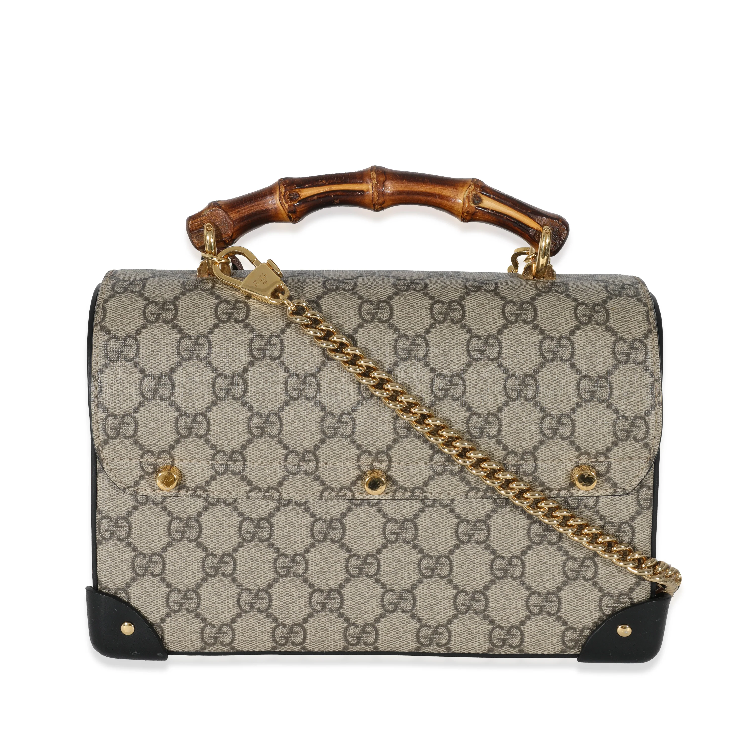 Gucci GG Supreme Bamboo Padlock Bag - Image 3