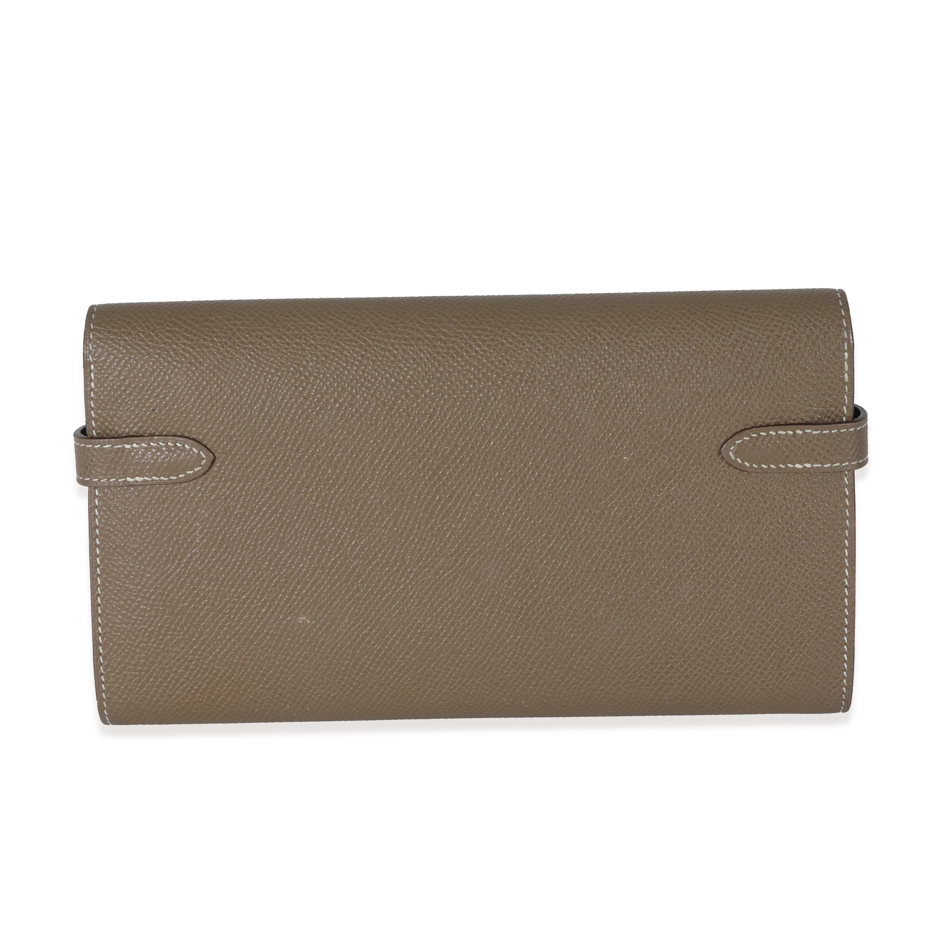 Hermes Etoupe Epsom Kelly Long Wallet PHW - Image 3