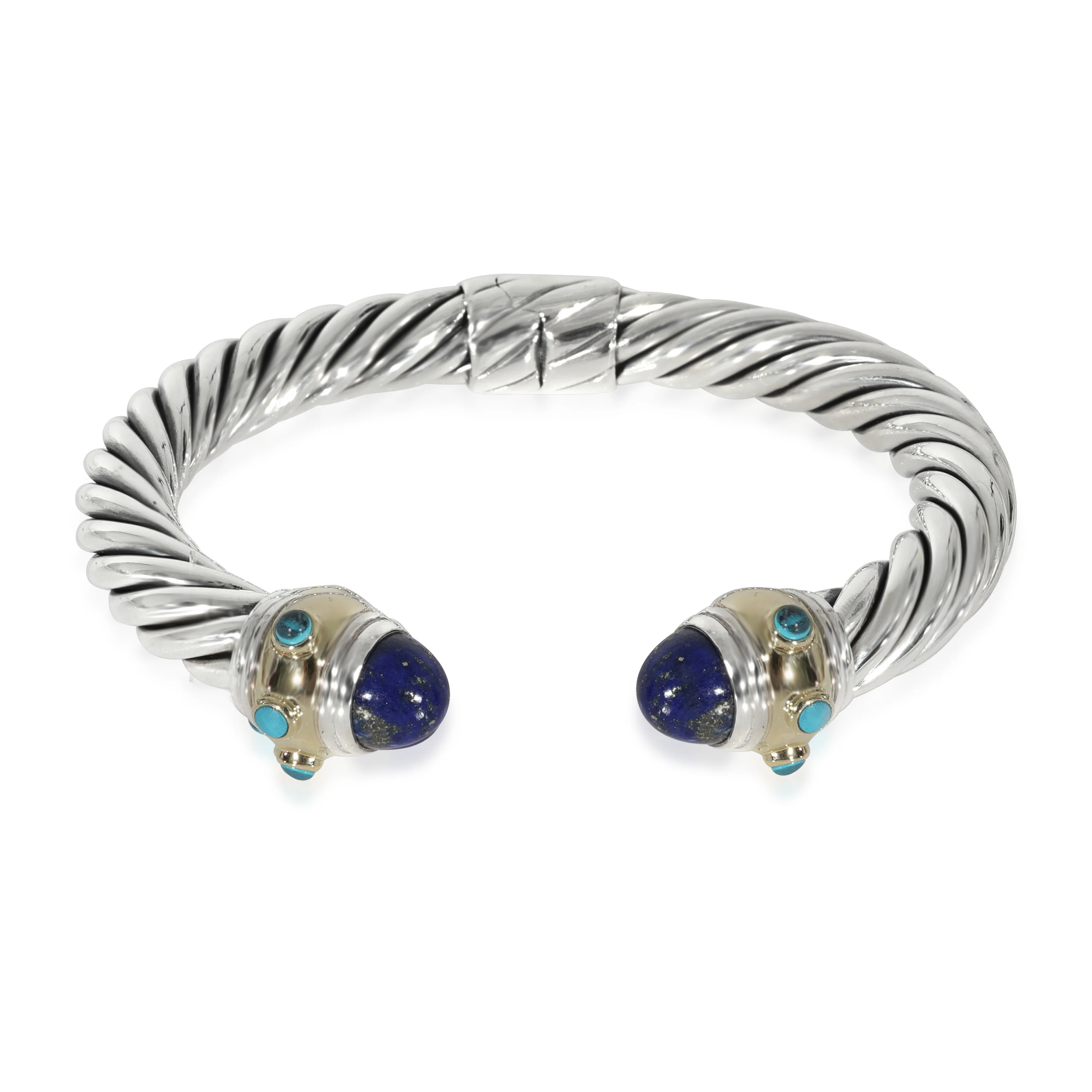 David Yurman Renaissance Lapis Bracelet in 14k Yellow Gold/Sterling Silver