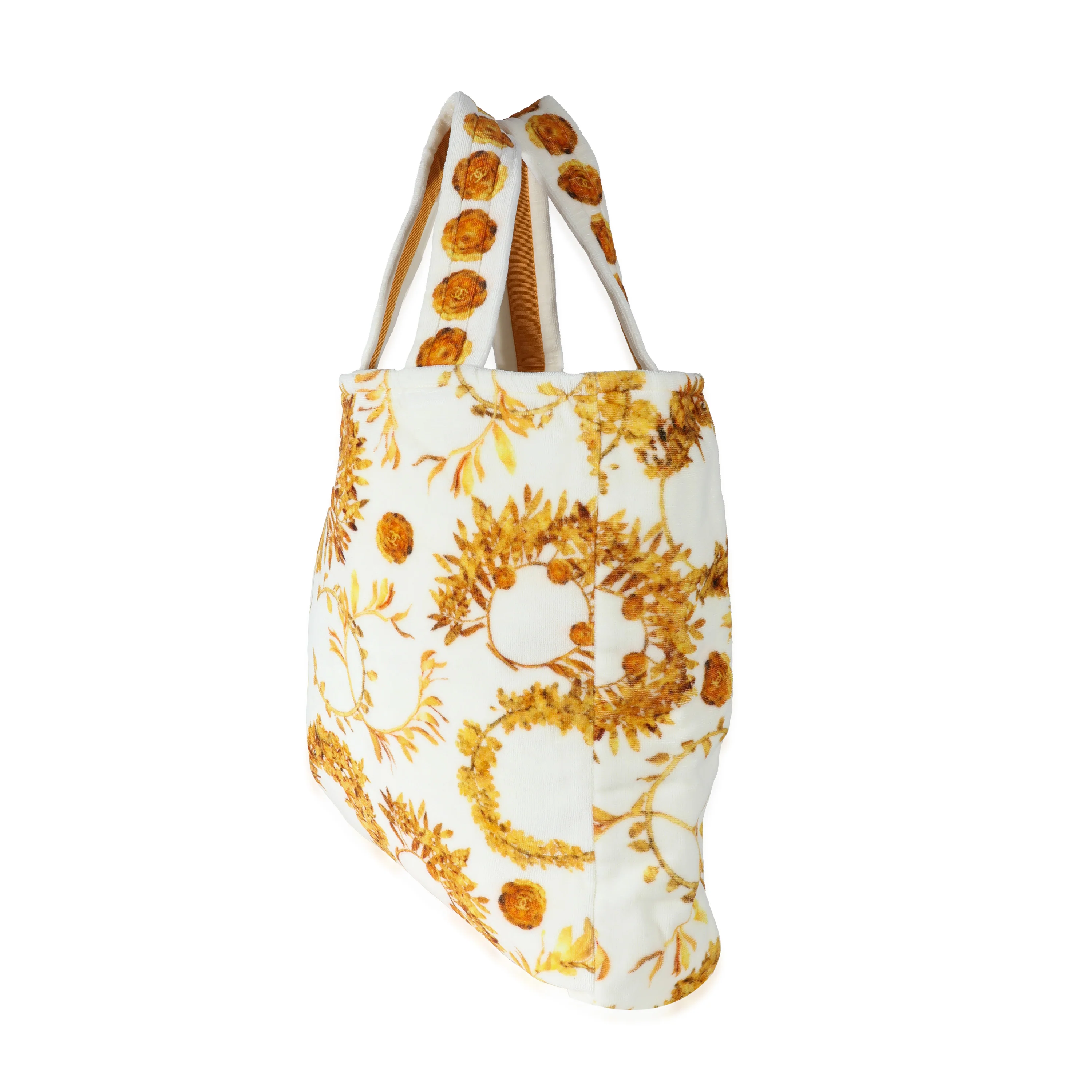 White Terry Cloth Paris-Greece Beach Tote - Image 2