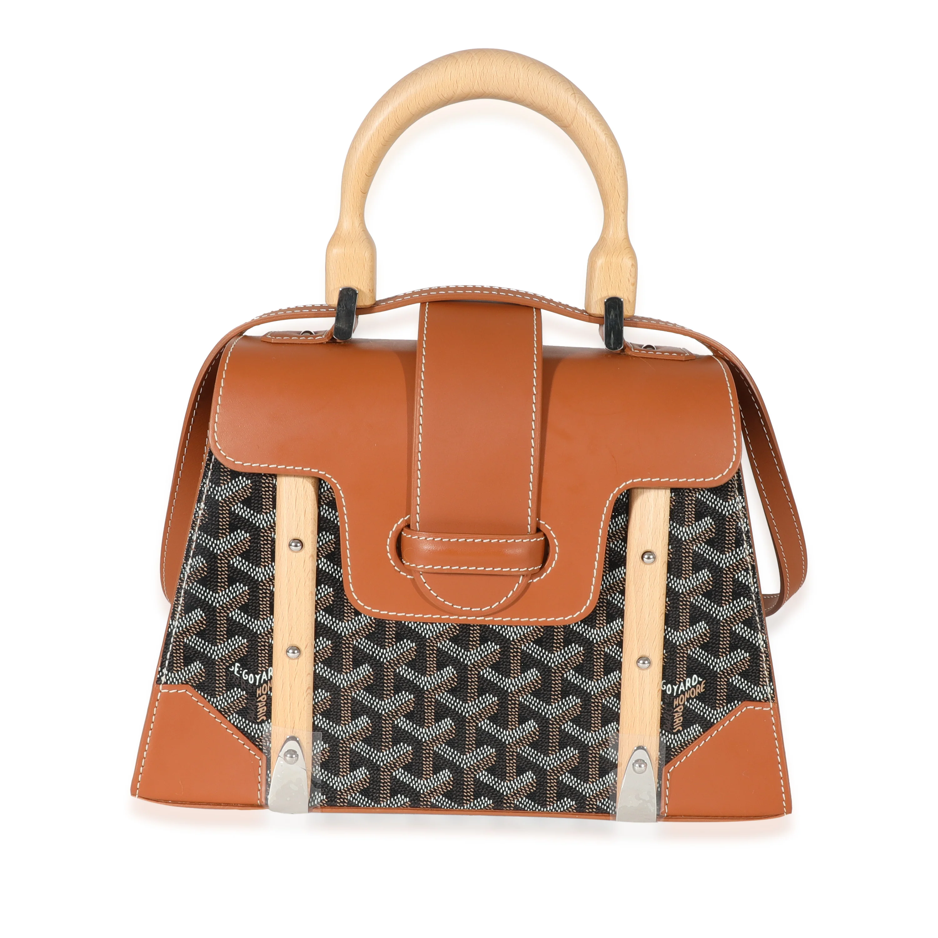 Goyard Black Goyardine Canvas Saigon PM