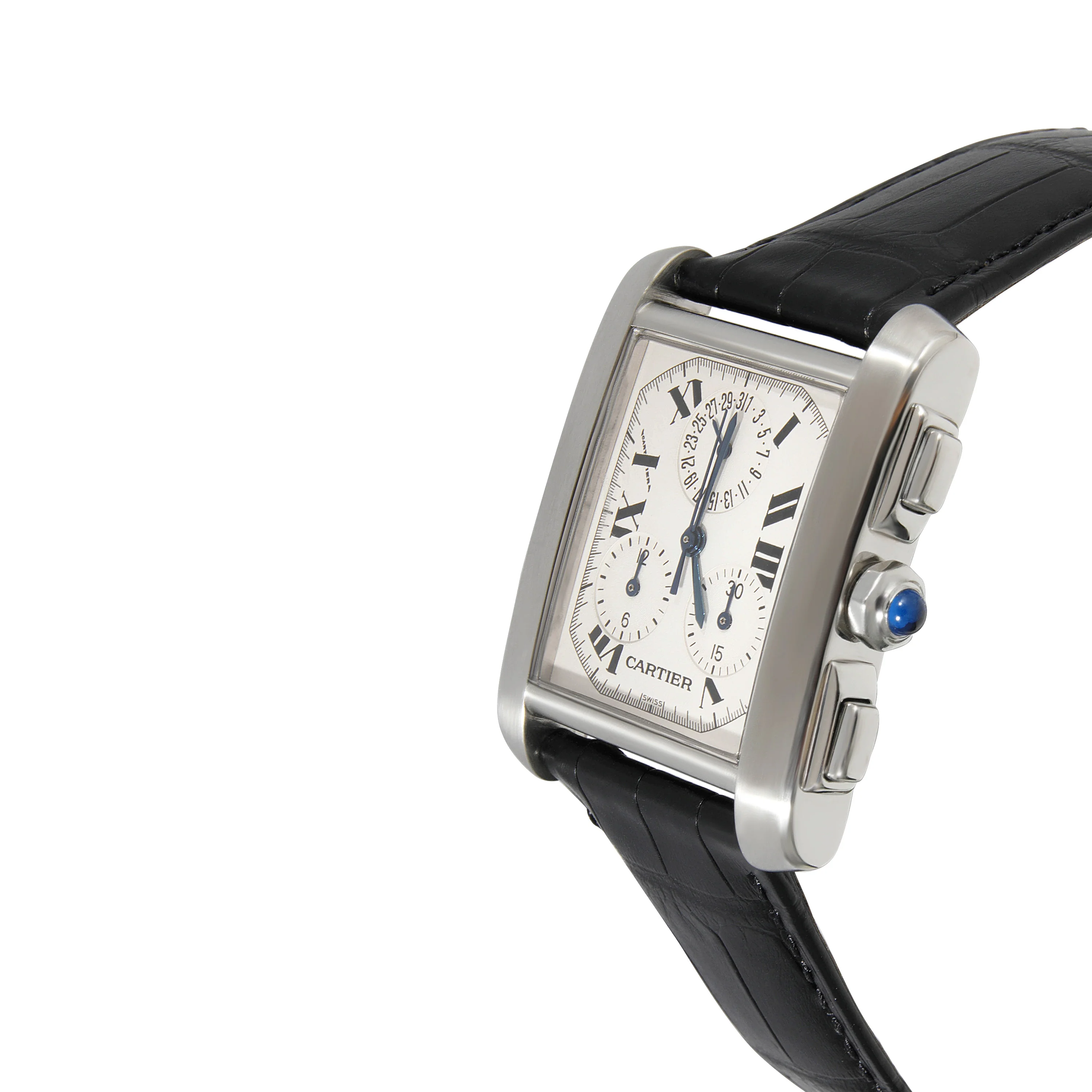 Cartier Tank Francaise Chronoflex 2303 Unisex Watch in Stainless Steel - Image 3