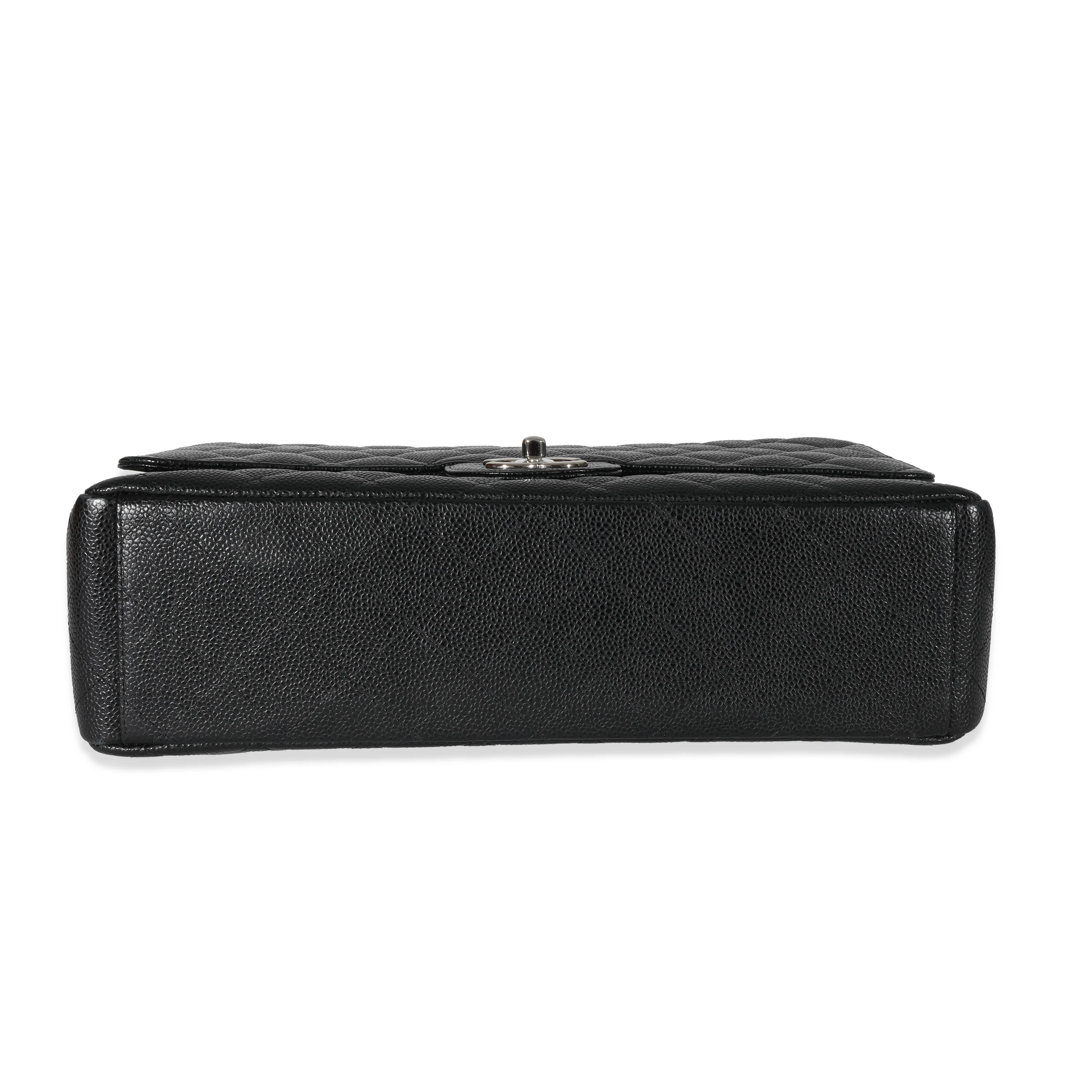 Chanel Black Caviar Maxi Classic Double Flap Bag - Image 5