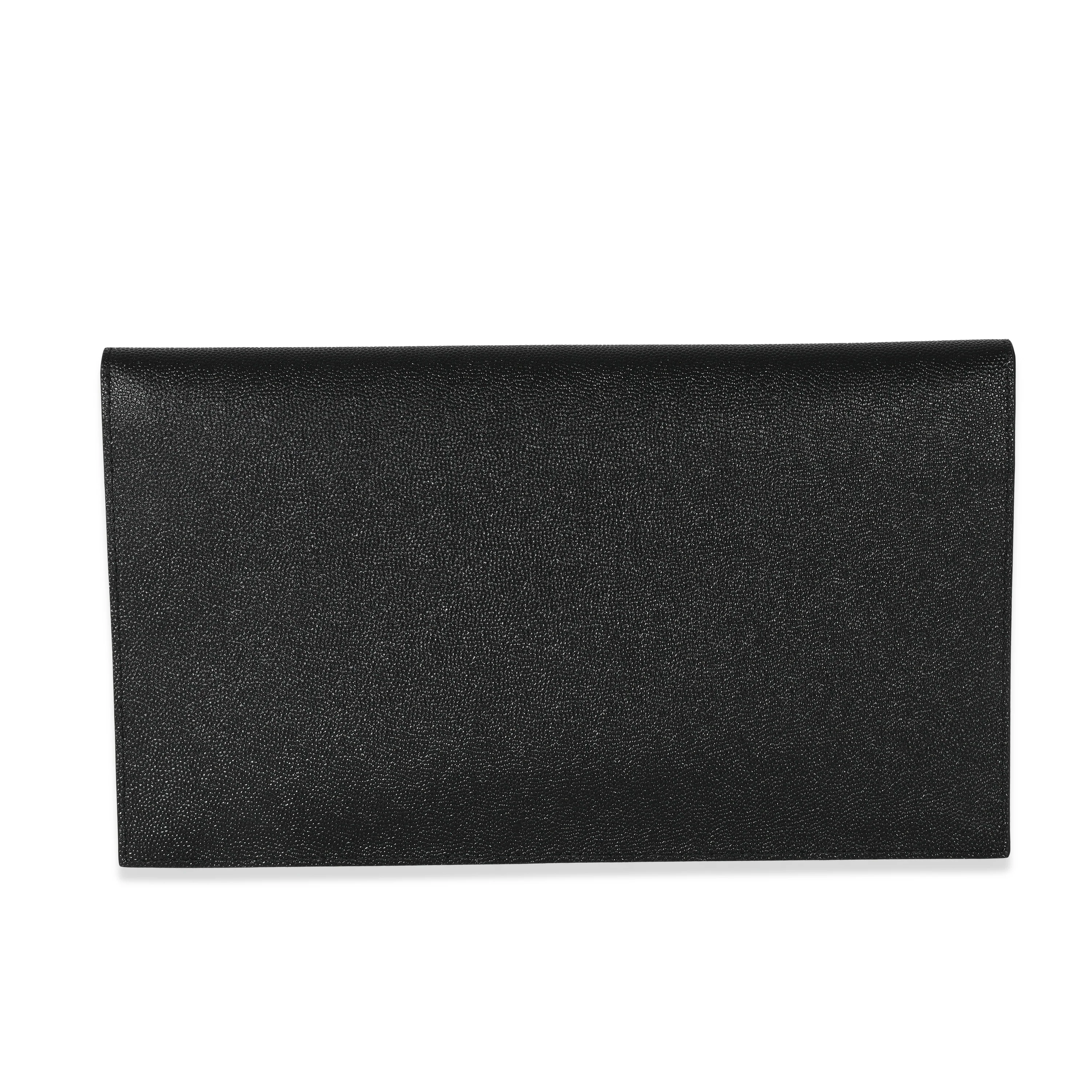Saint Laurent Black Graine De Poudre Uptown Pouch - Image 3