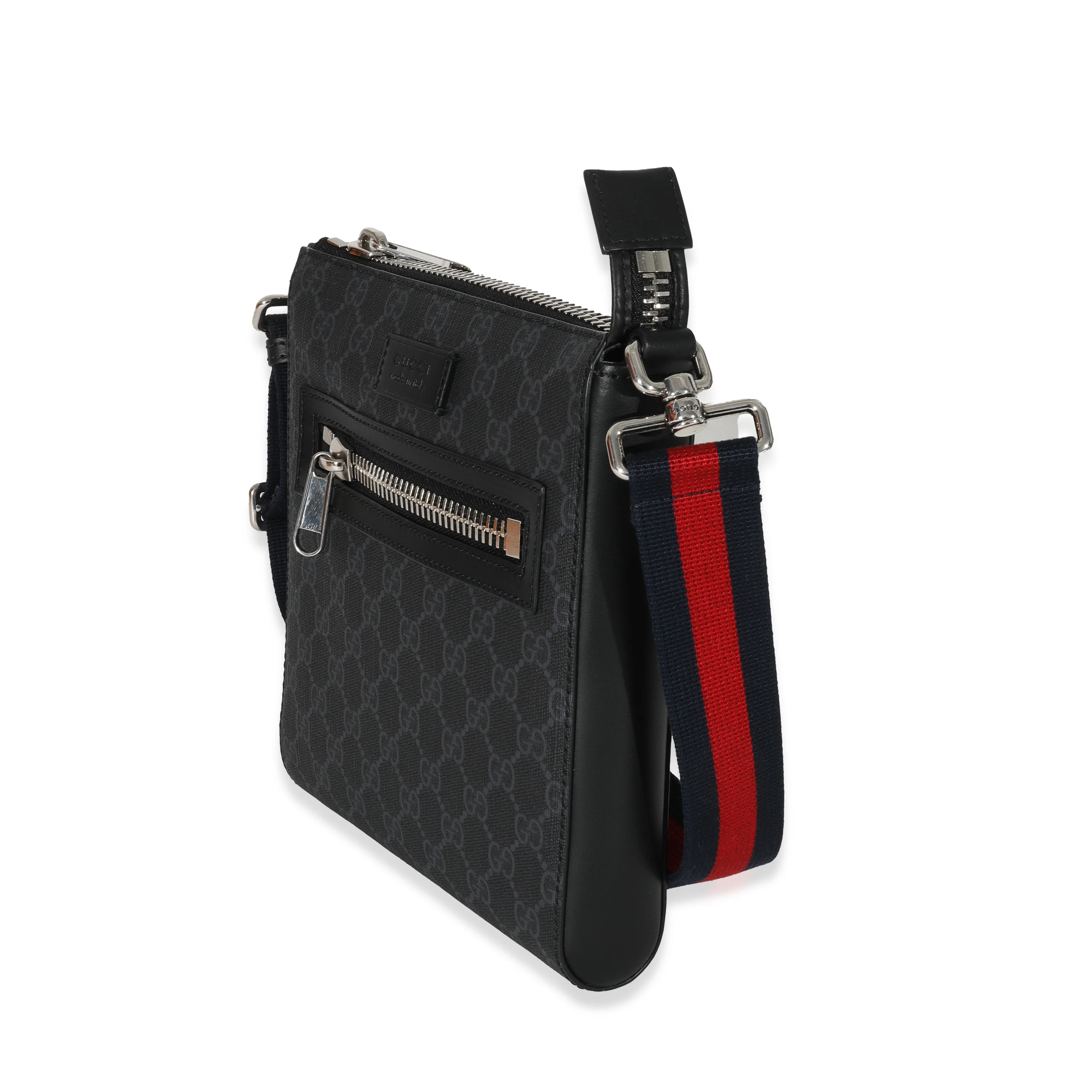 Gucci Black GG Supreme Small Messenger Bag - Image 2