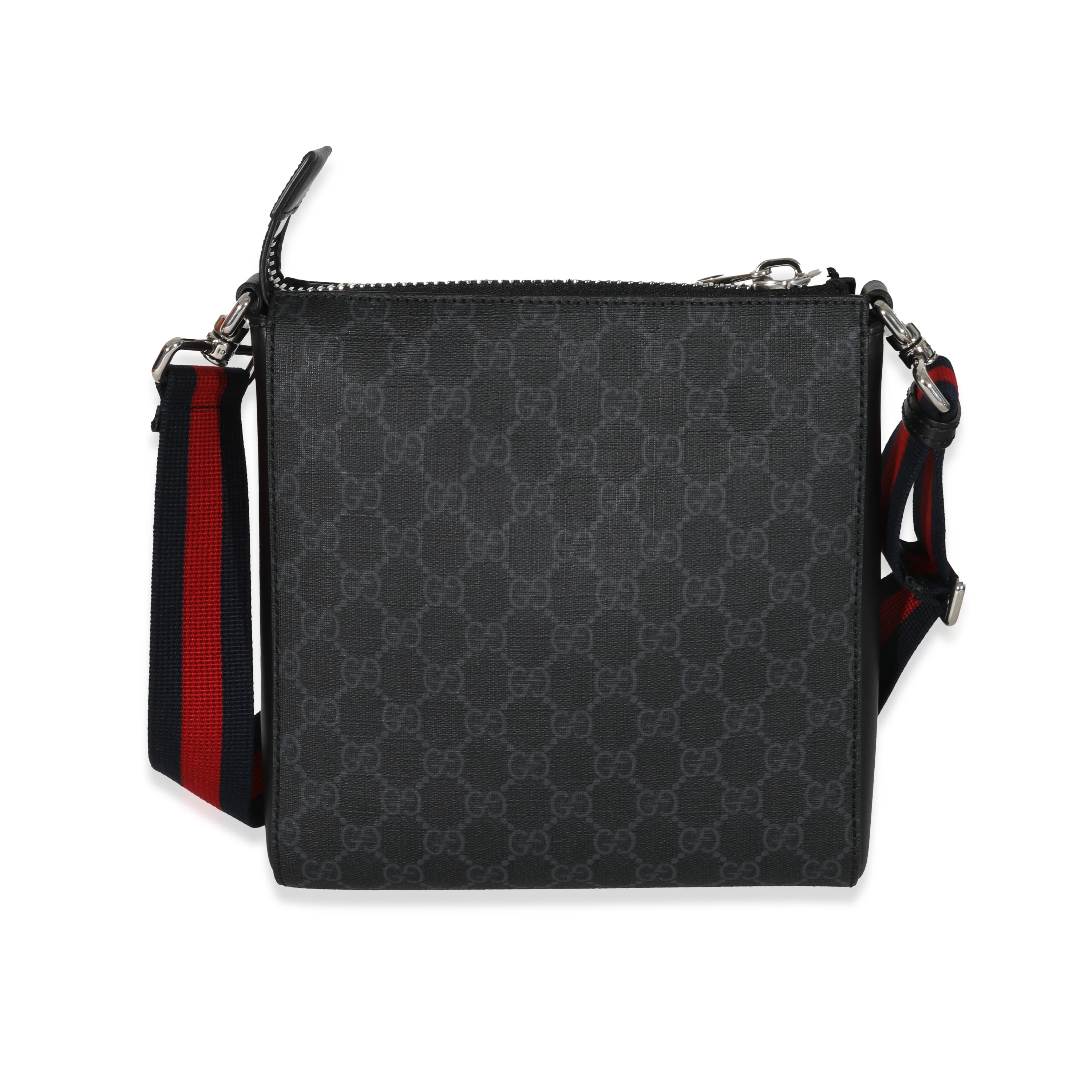 Gucci Black GG Supreme Small Messenger Bag - Image 3