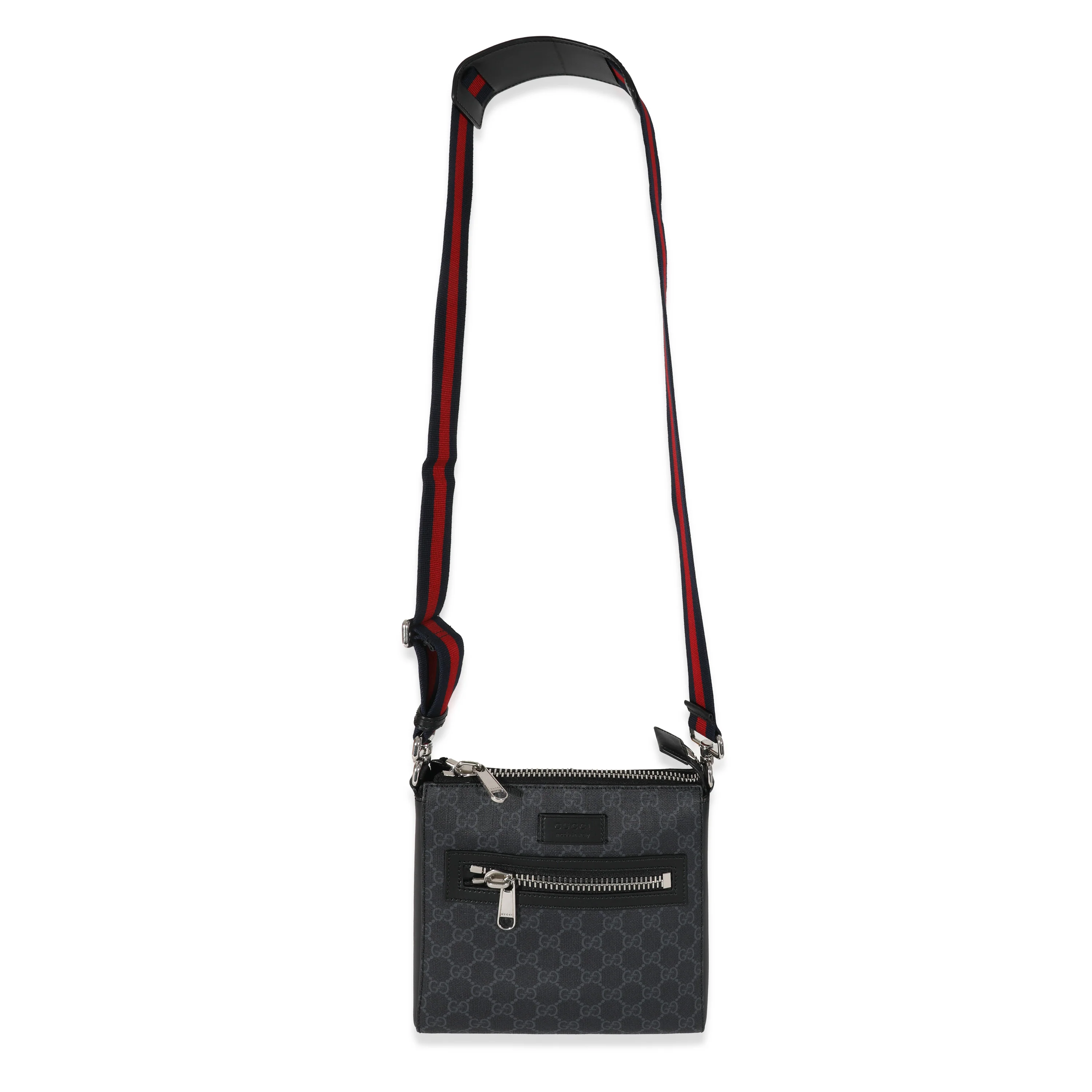 Gucci Black GG Supreme Small Messenger Bag - Image 4