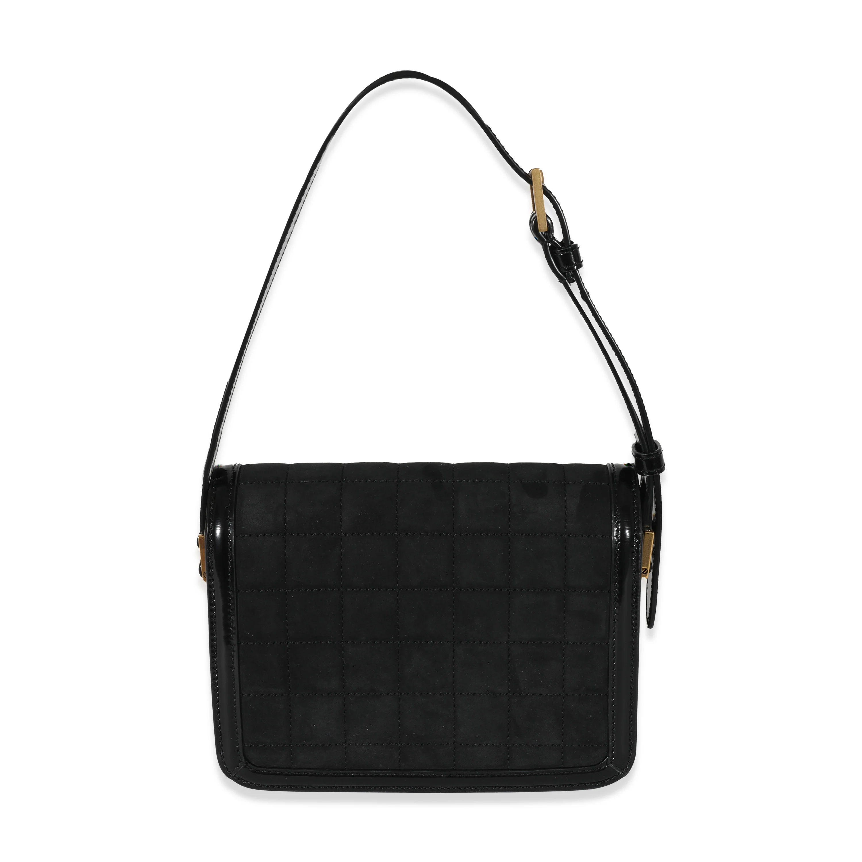 Saint Laurent Black Suede Small Solferino Quilted Bag - Image 3