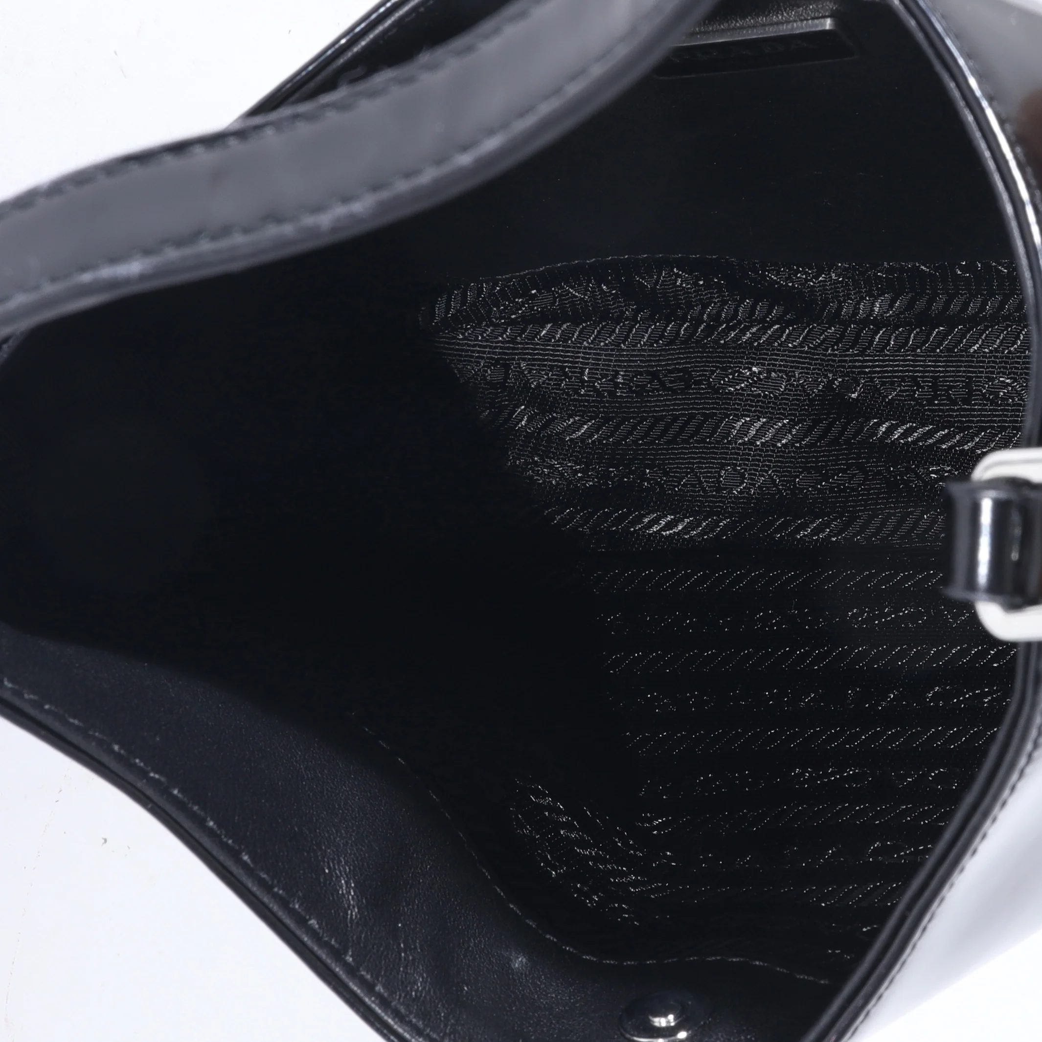 Prada Black Brushed Leather Cleo Bag - Image 4