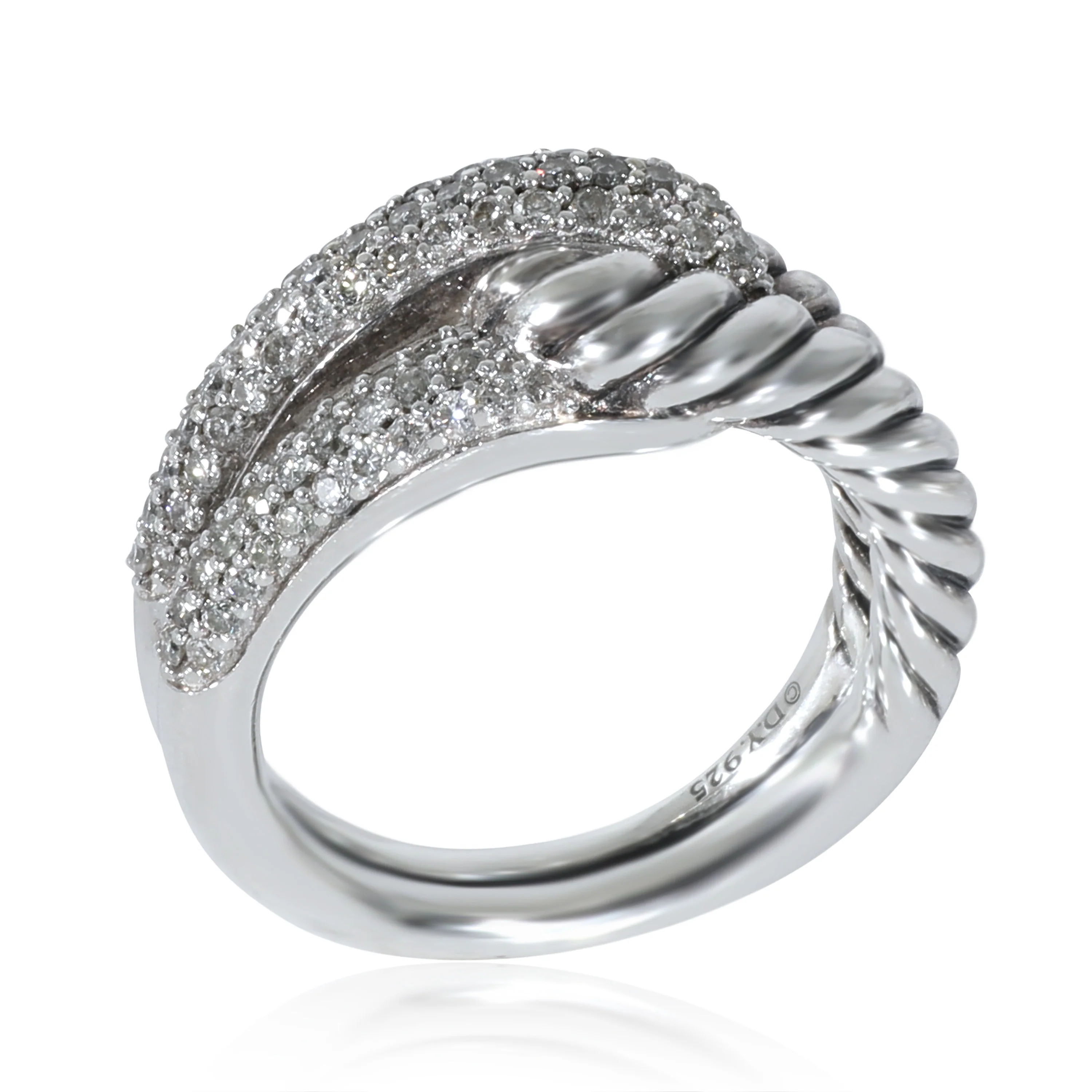David Yurman Labyrinth Diamond Ring in Sterling Silver 0.44 CTW - Image 3
