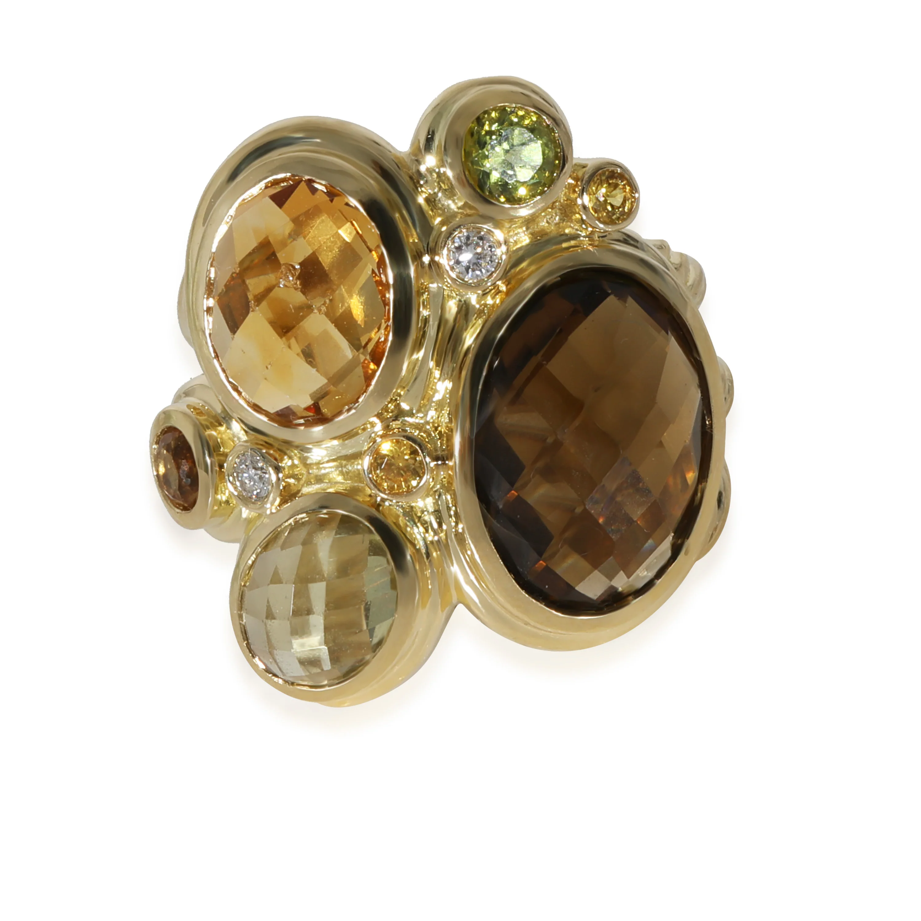 David Yurman Mosaic Diamond Fashion Ring in 18k Yellow Gold 0.05 CTW
