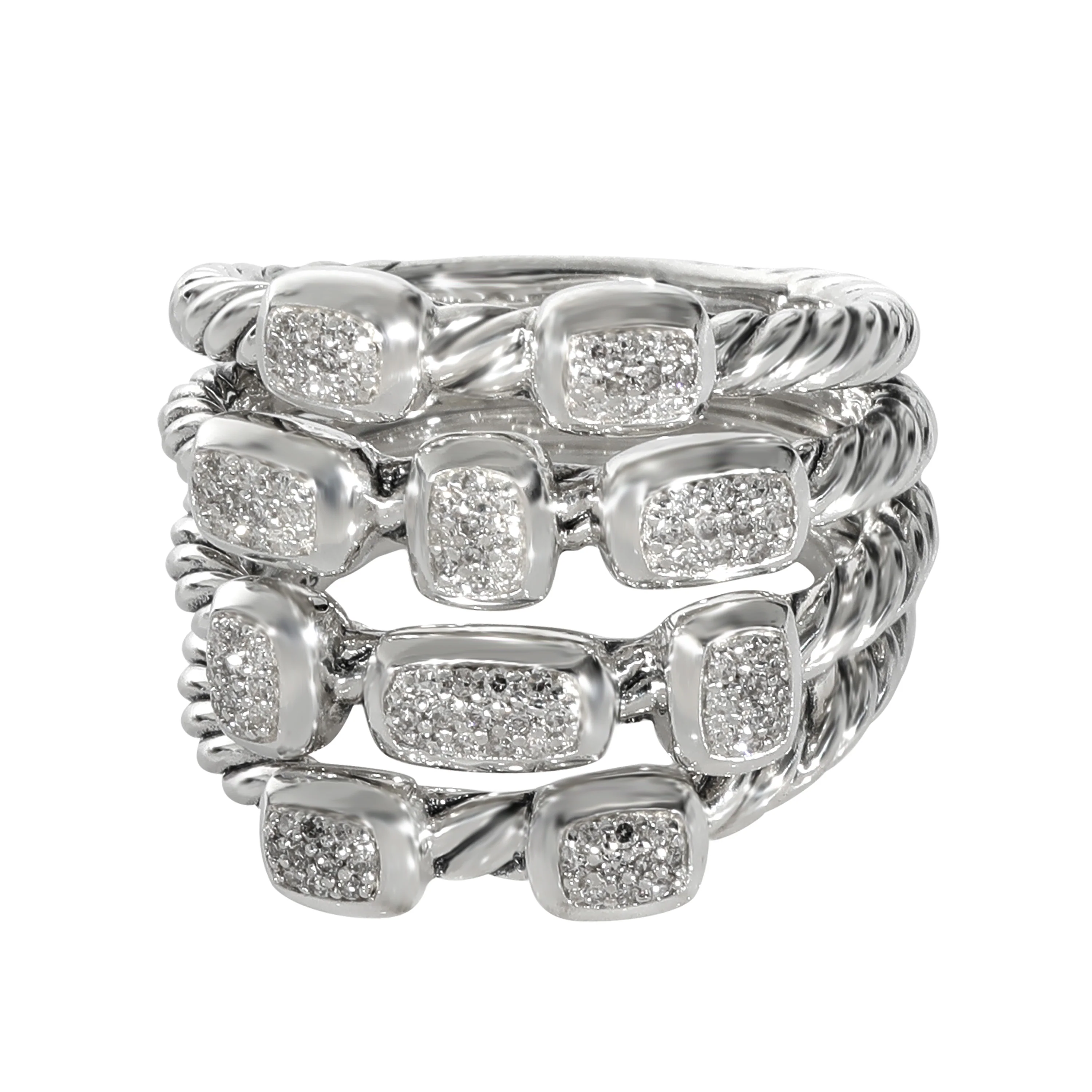 David Yurman Confetti Diamond Ring in Sterling Silver 0.20 CTW