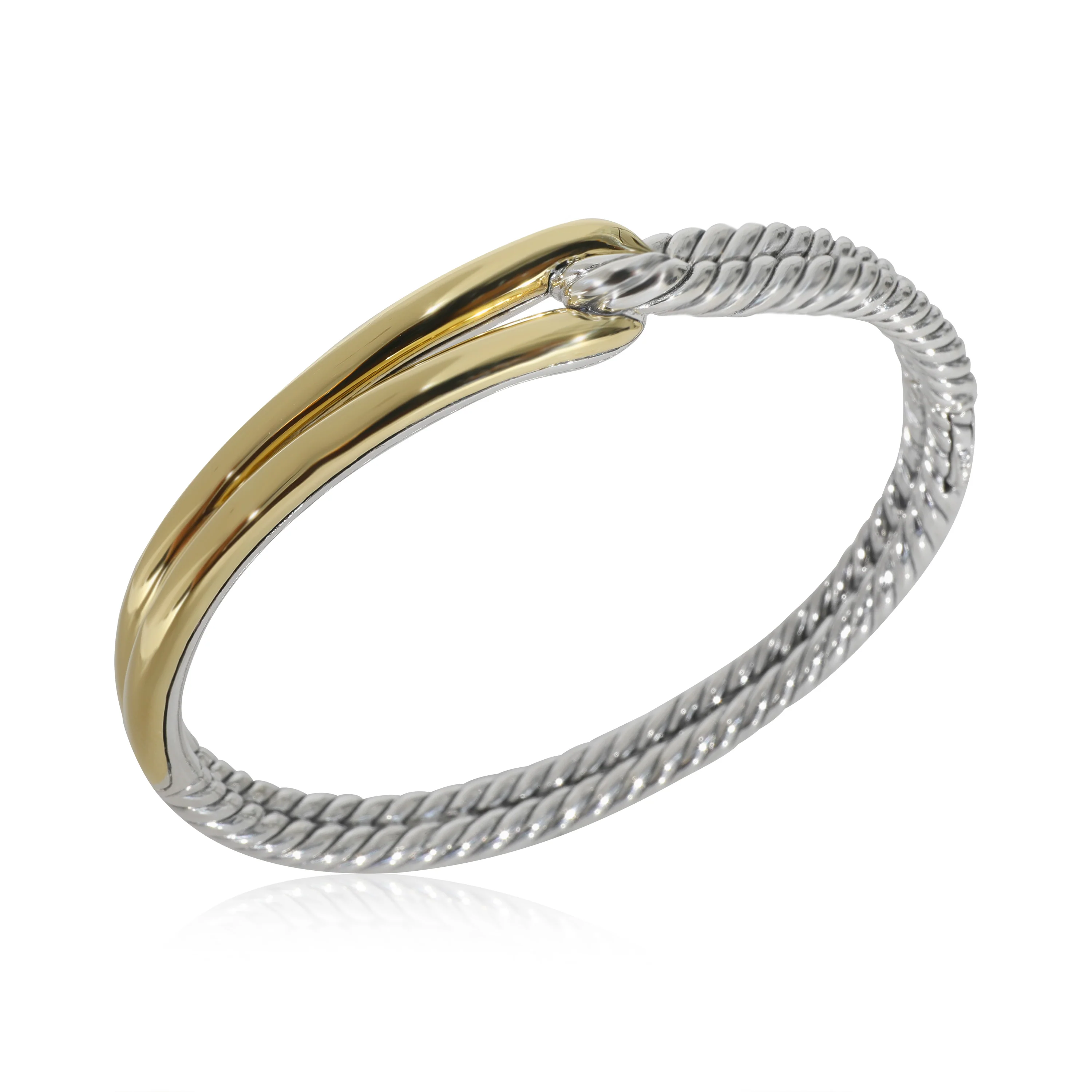 David Yurman Labyrinth Bracelet in 18k Yellow Gold/Sterling Silver - Image 3