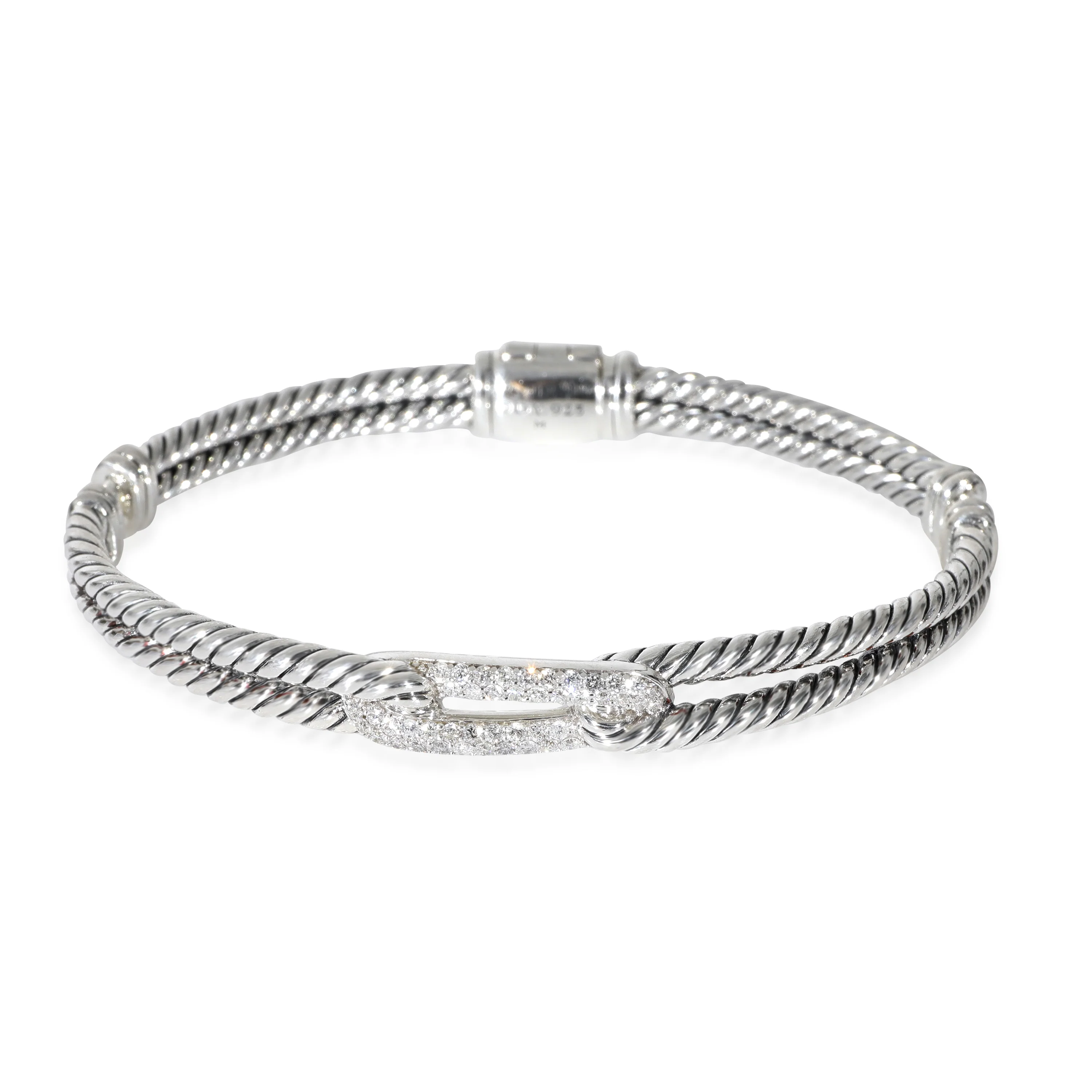 Labyrinth Mini Loop Diamond Bracelet in Sterling Silver 0.27 CTW