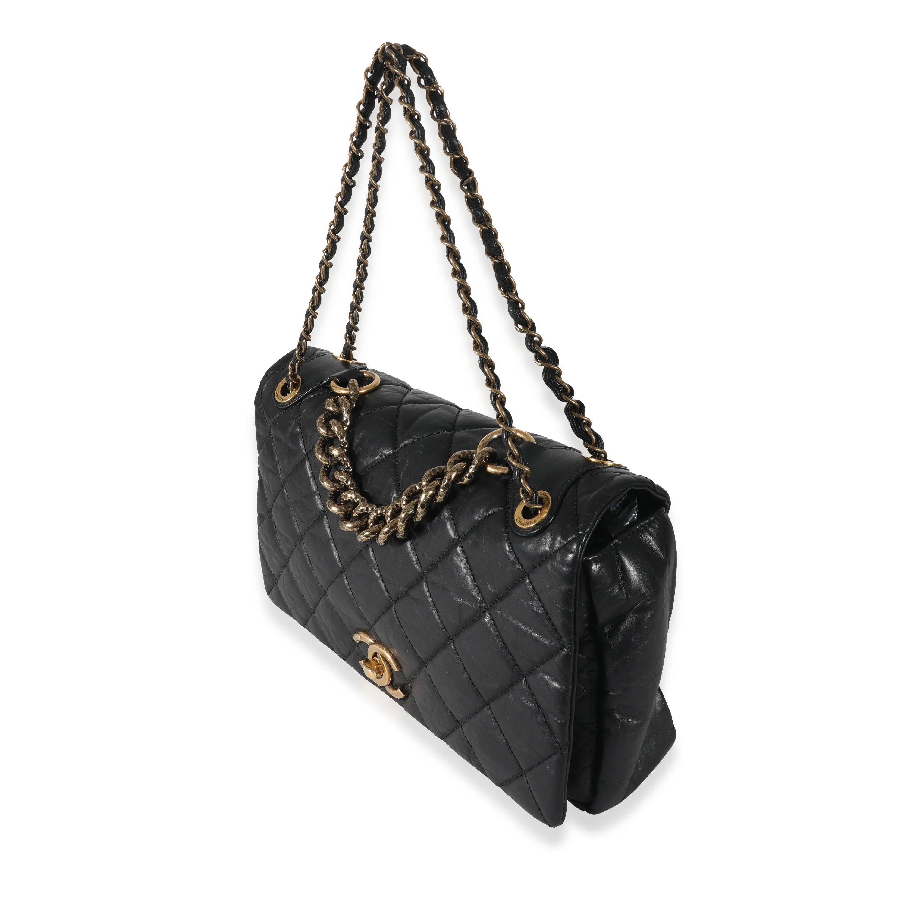 Chanel Black Quilted Calfskin Medium Pondicherry Flap Bag - Image 2