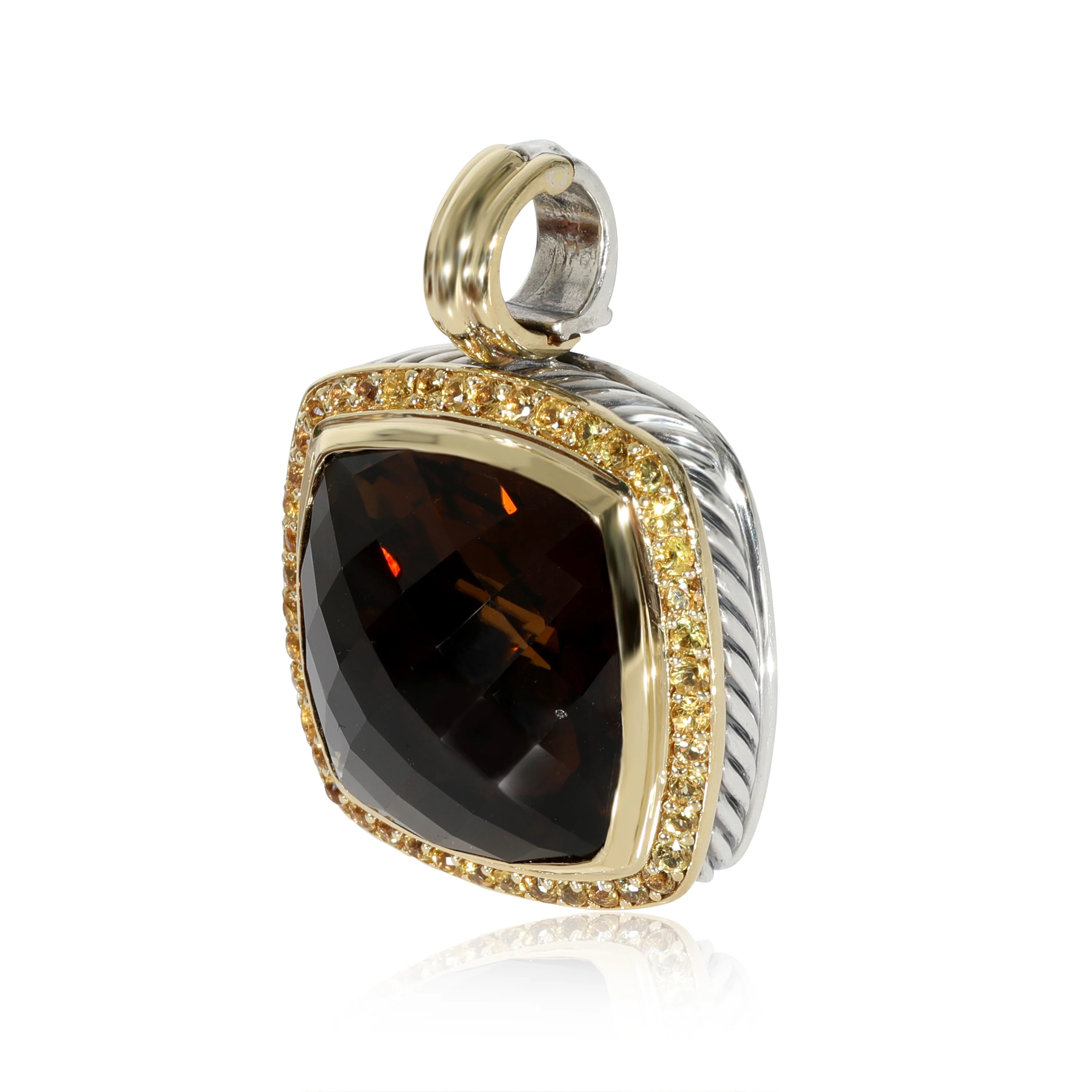 David Yurman Albion Quartz Sapphire Fashion Pendant in 18K Yellow Gold/Sterling - Image 2