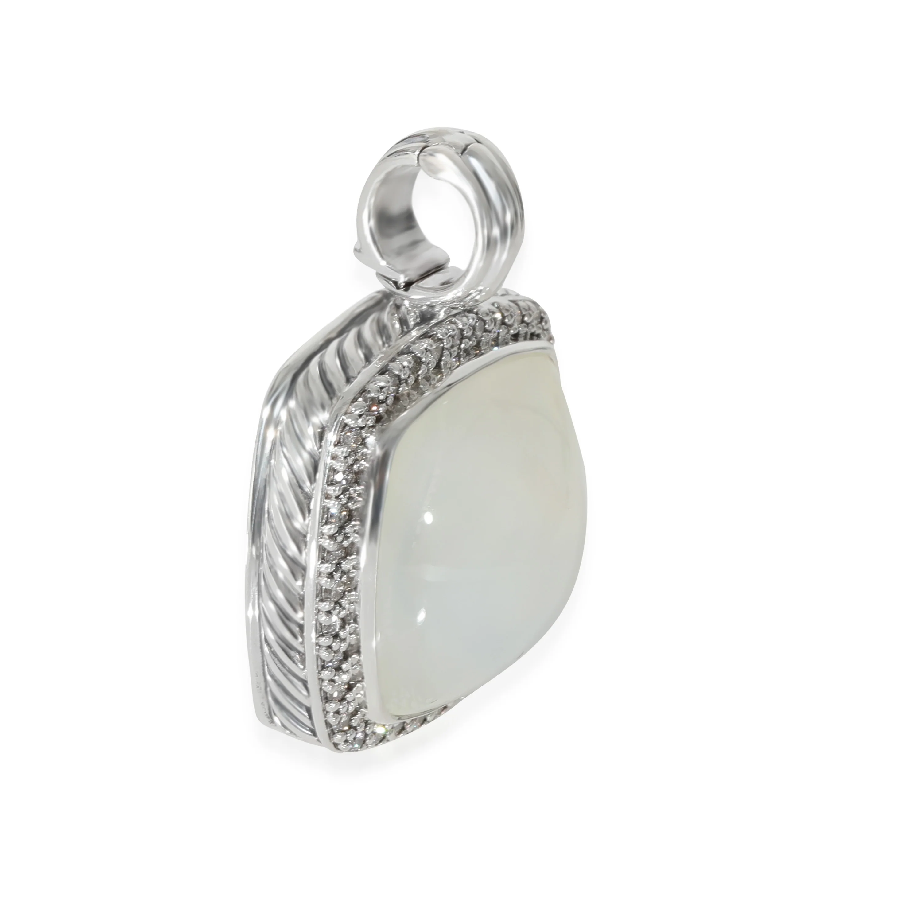David Yurman Albion Enhancer, Quartz & Mother Of Pearl, Sterling Silver 0.56 Ctw - Image 2