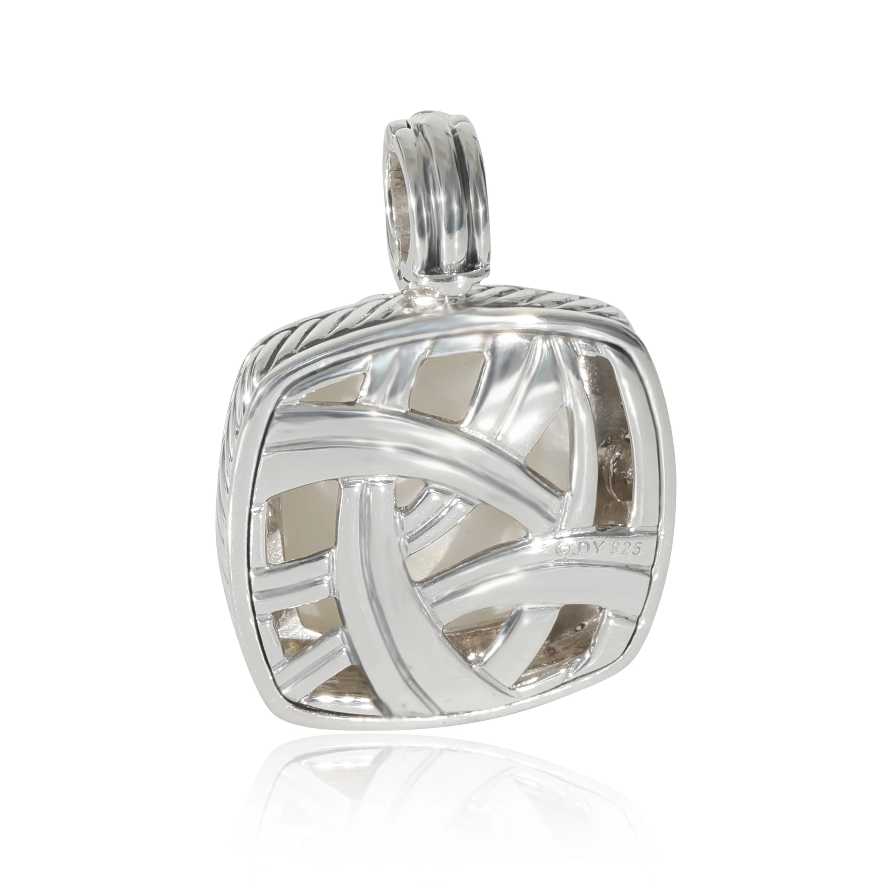 David Yurman Albion Enhancer, Quartz & Mother Of Pearl, Sterling Silver 0.56 Ctw - Image 3