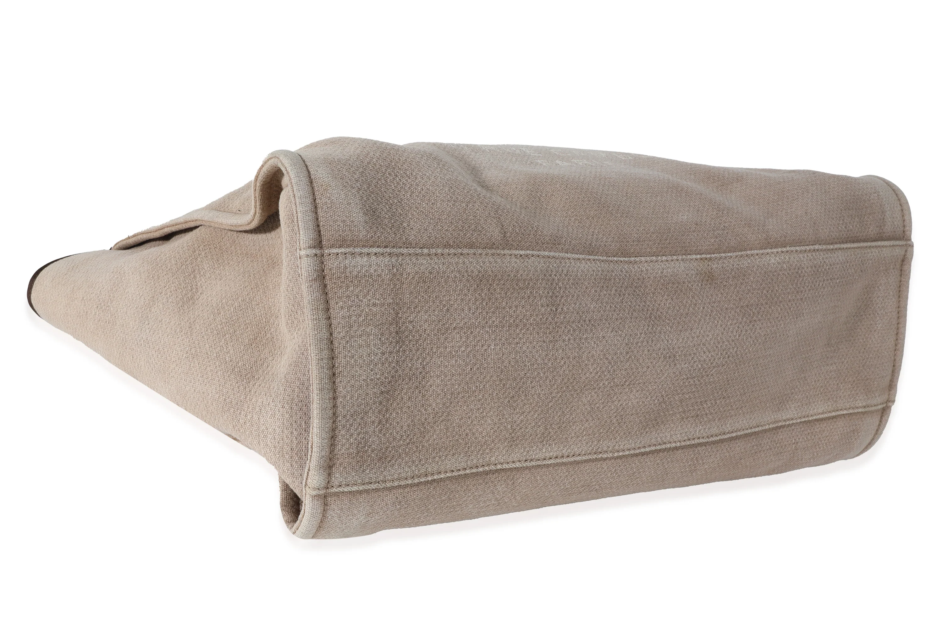Chanel Beige Canvas Large Deauville Tote - Image 6