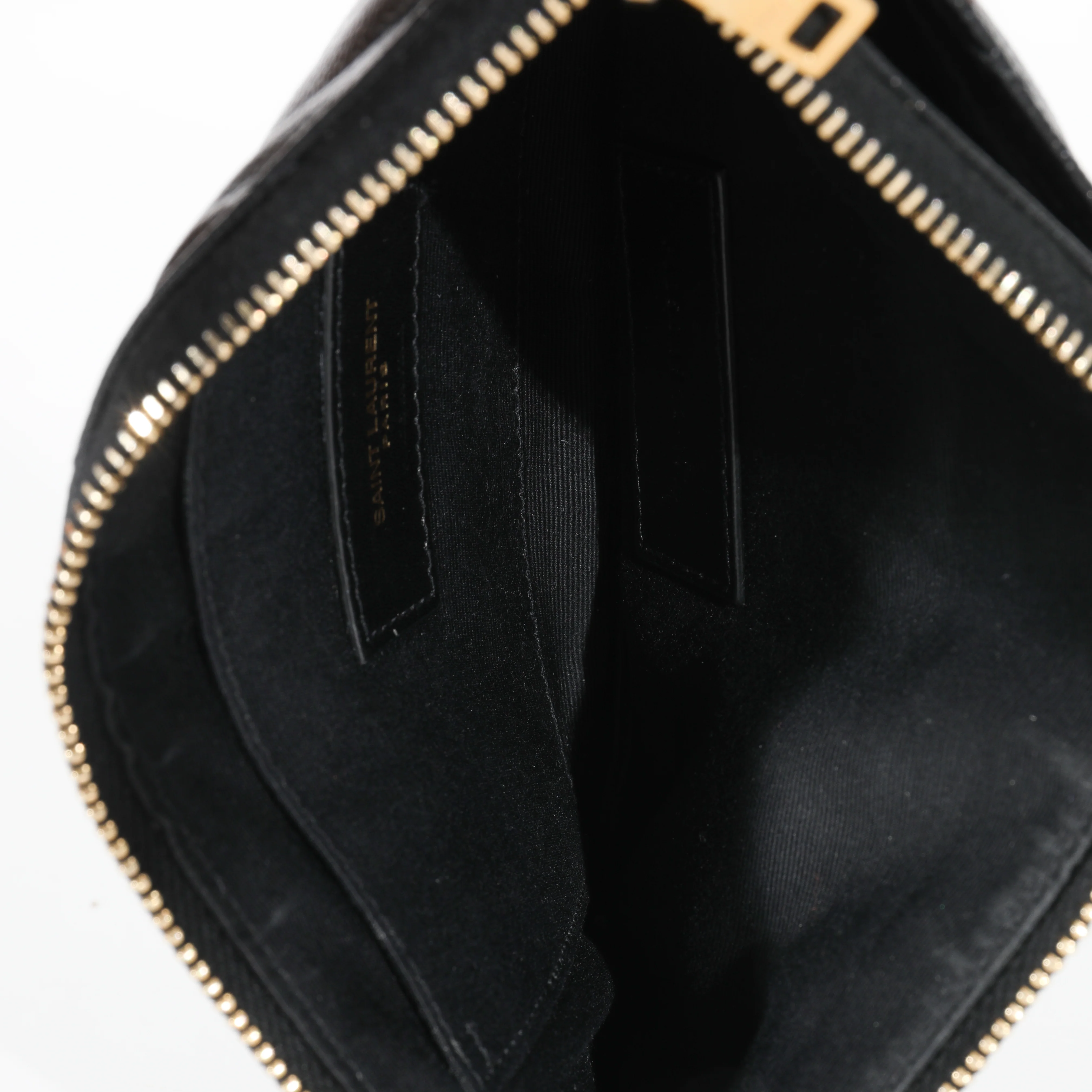 Saint Laurent Black Graine De Poudre Bill Zip Pouch - Image 4
