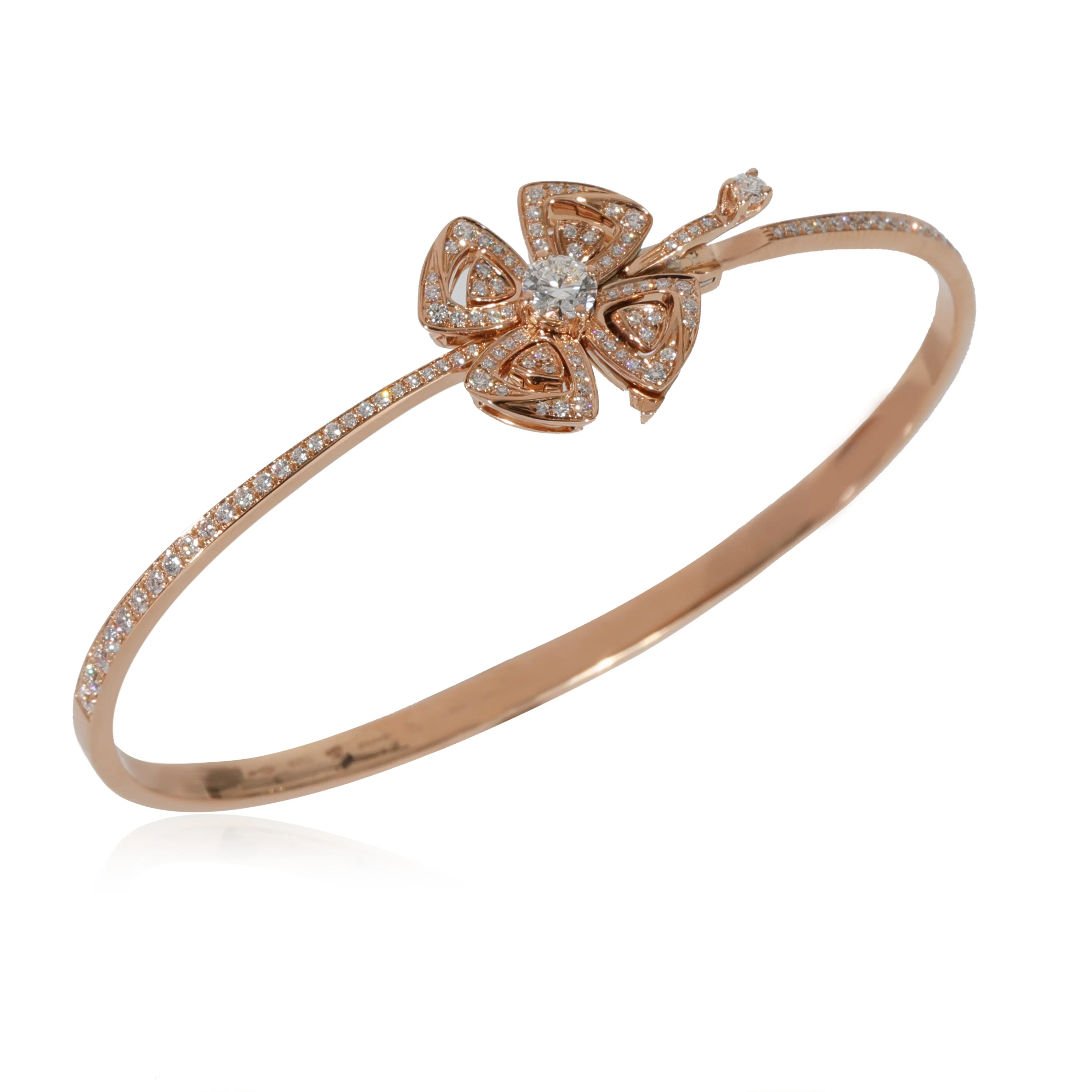 BVLGARI Fiorever Diamond Bangle in 18K Rose Gold 0.86 CTW - Image 6