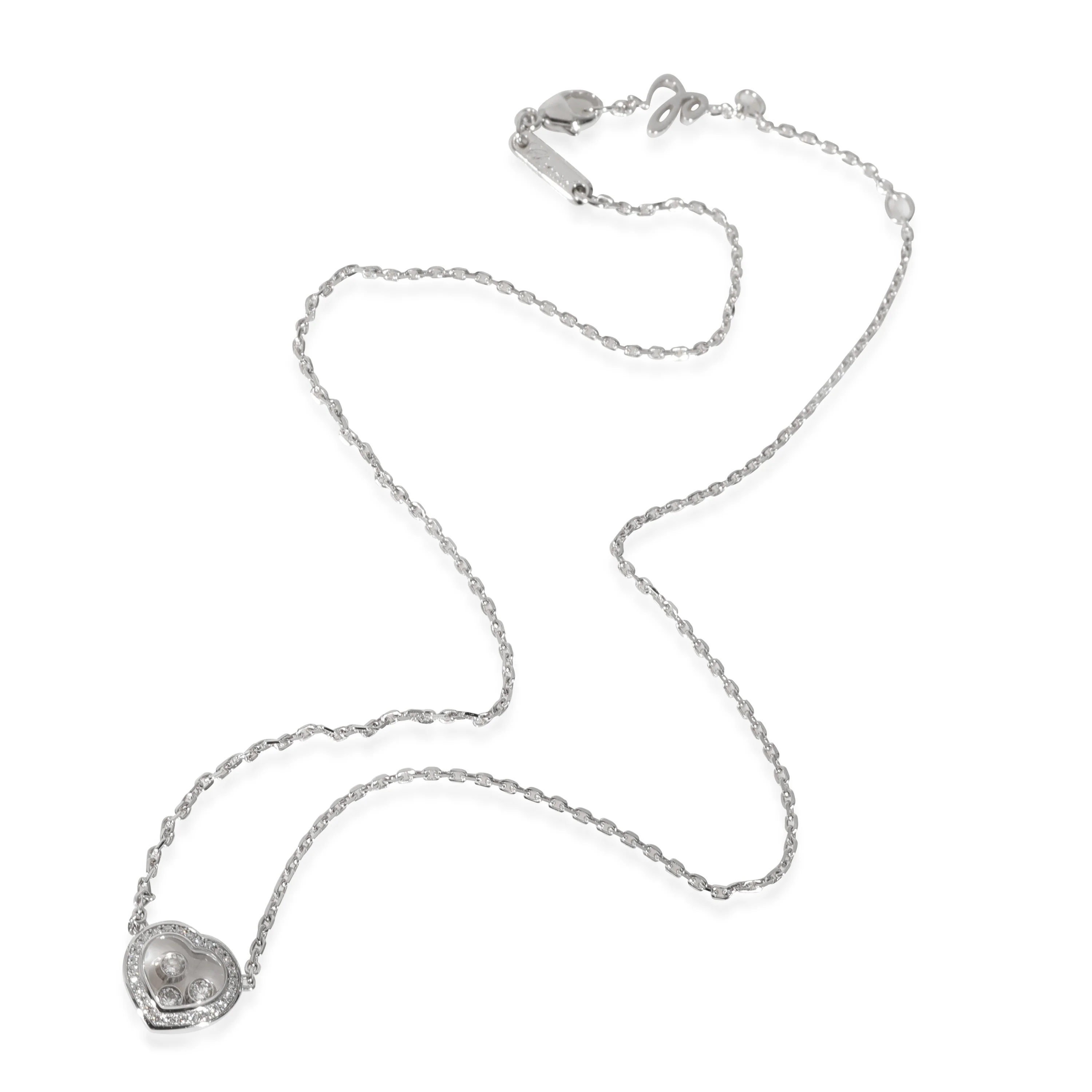 Chopard Happy Diamonds Icons Heart Necklace in 18k White Gold 0.35 CTW - Image 2