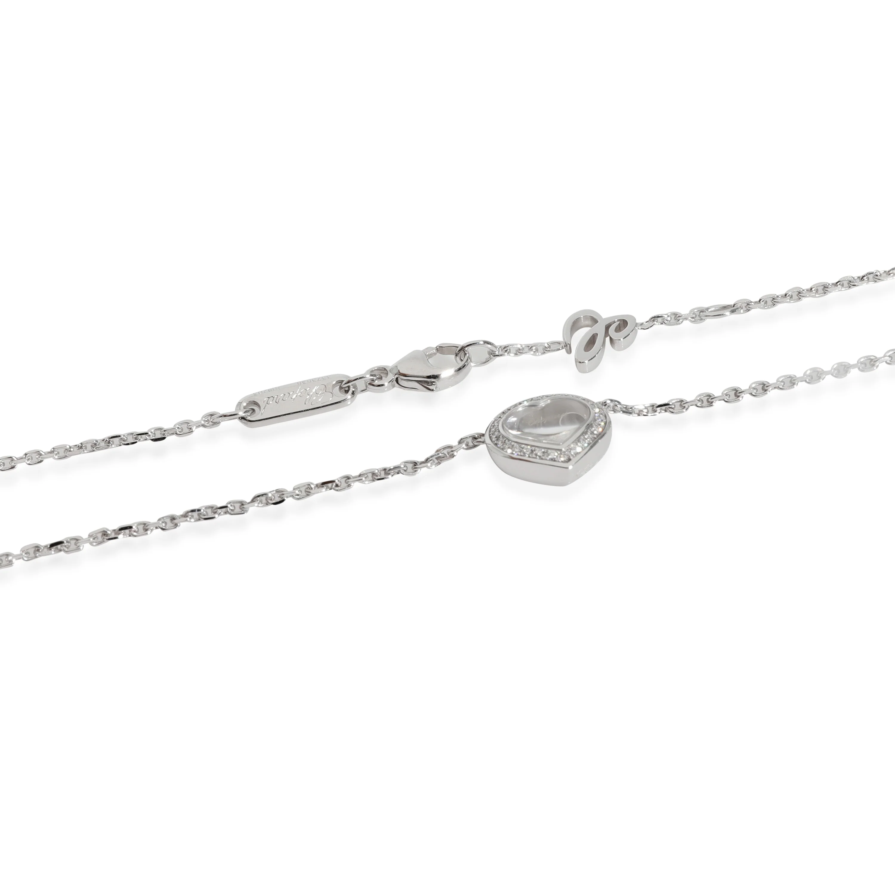 Chopard Happy Diamonds Icons Heart Necklace in 18k White Gold 0.35 CTW - Image 3