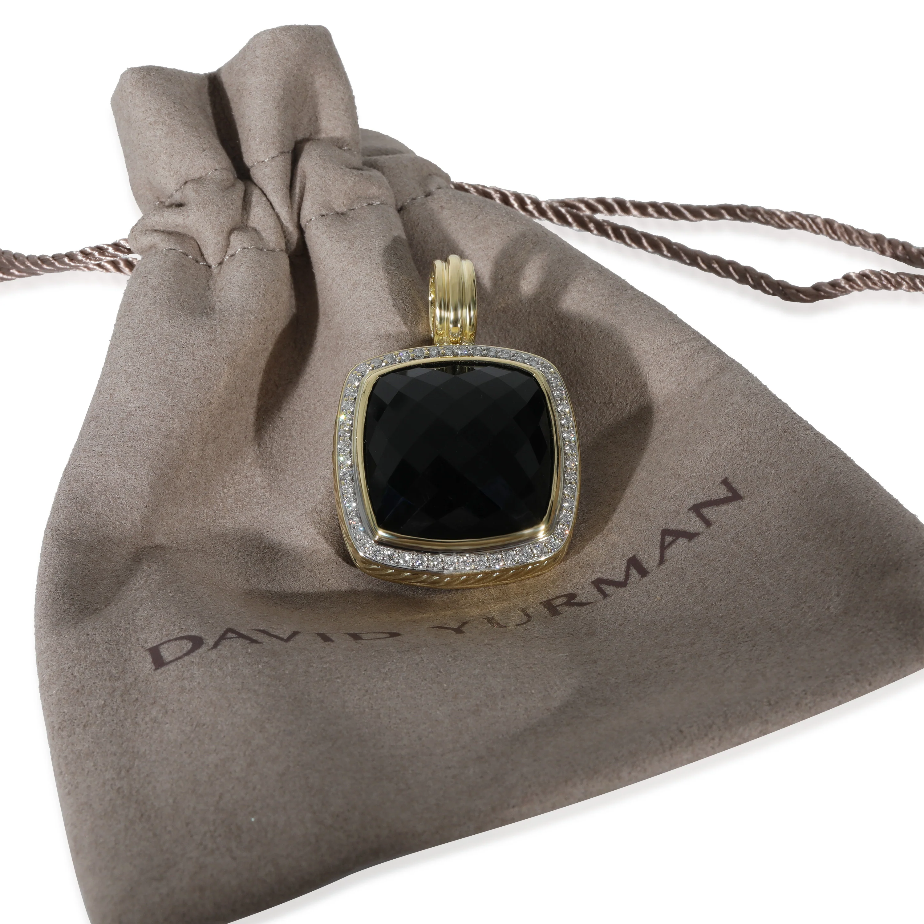Albion Onyx Diamond Enhancer Pendant in 18k Yellow Gold 0.50 CTW - Image 4