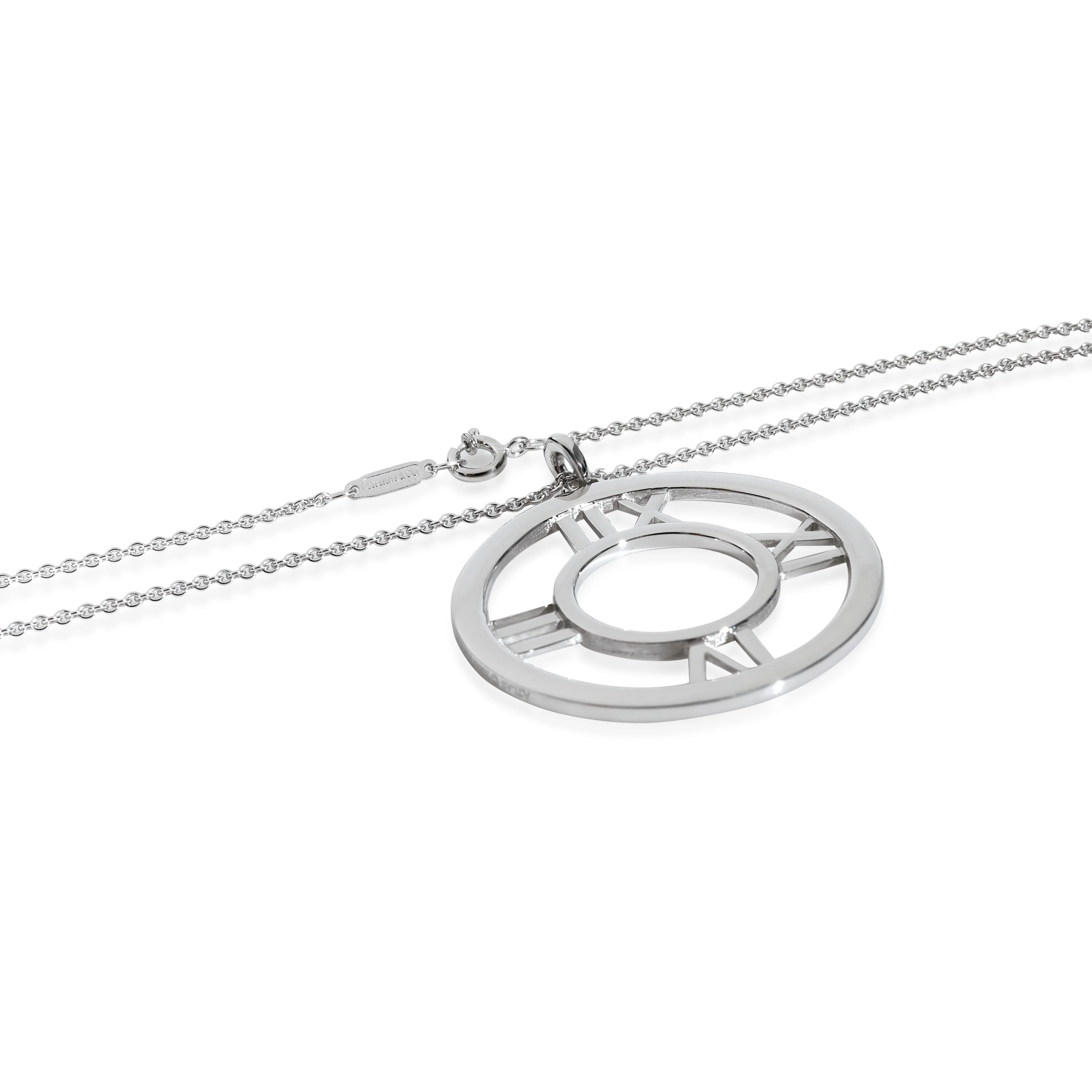 Atlas Pierced Open Pendant in 18k White Gold - Image 3