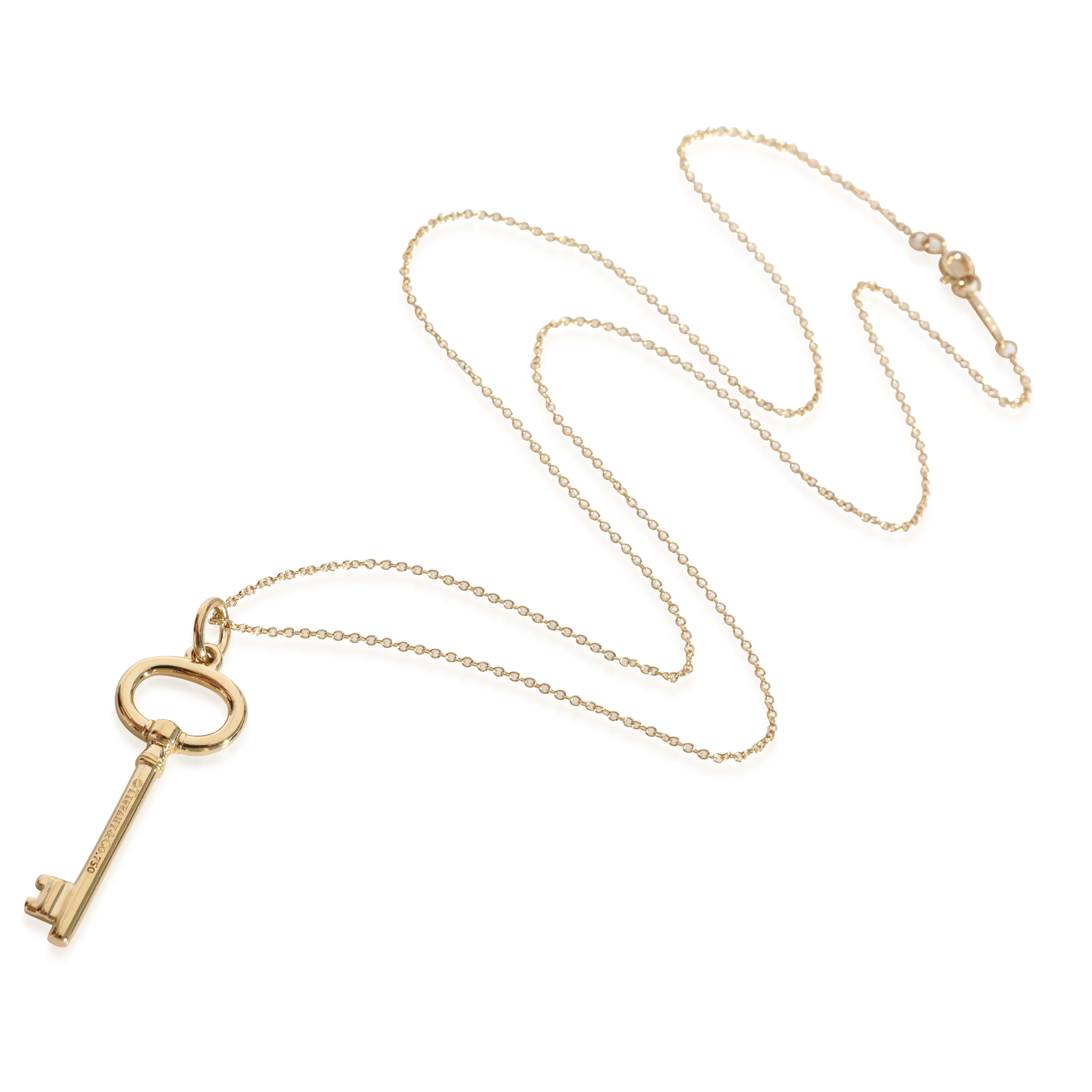 Tiffany & Co. Oval Key Pendant in 18k Yellow Gold - Image 2