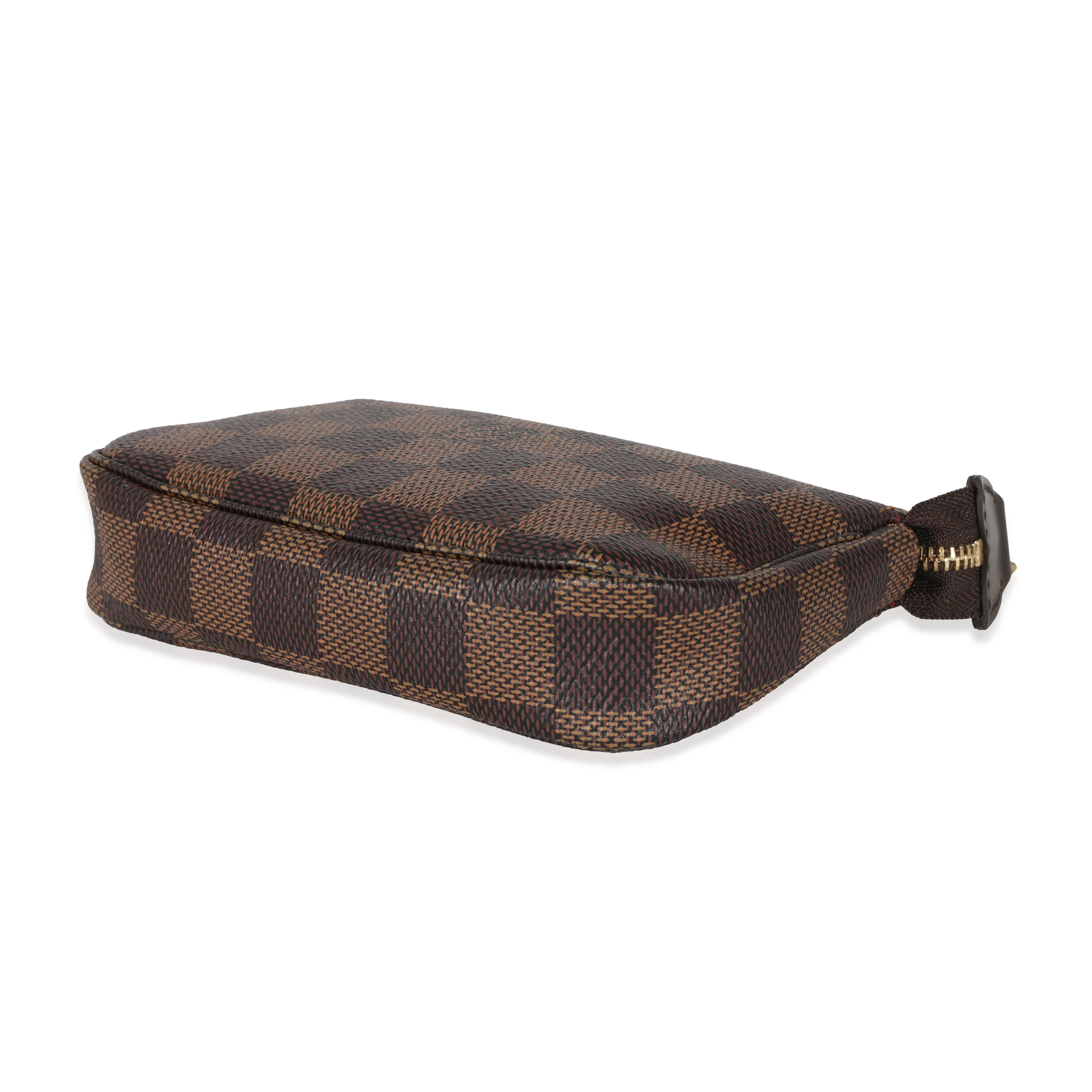Louis Vuitton Canvas Damier Ebene Mini Pochette - Image 4