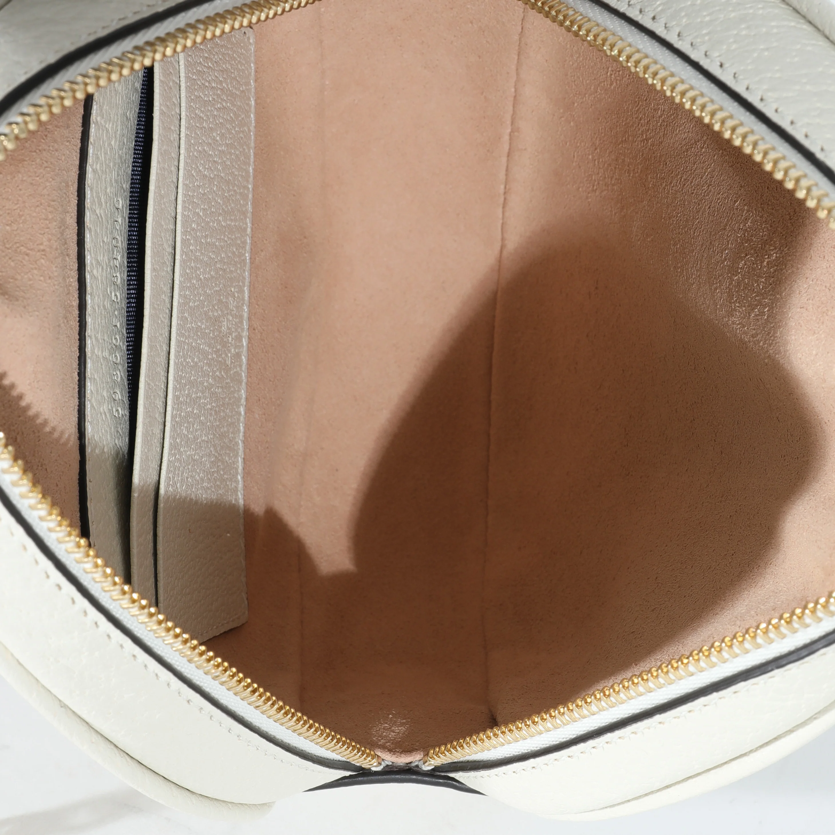Gucci White Calfskin Web Mini Ophidia Round Backpack - Image 4